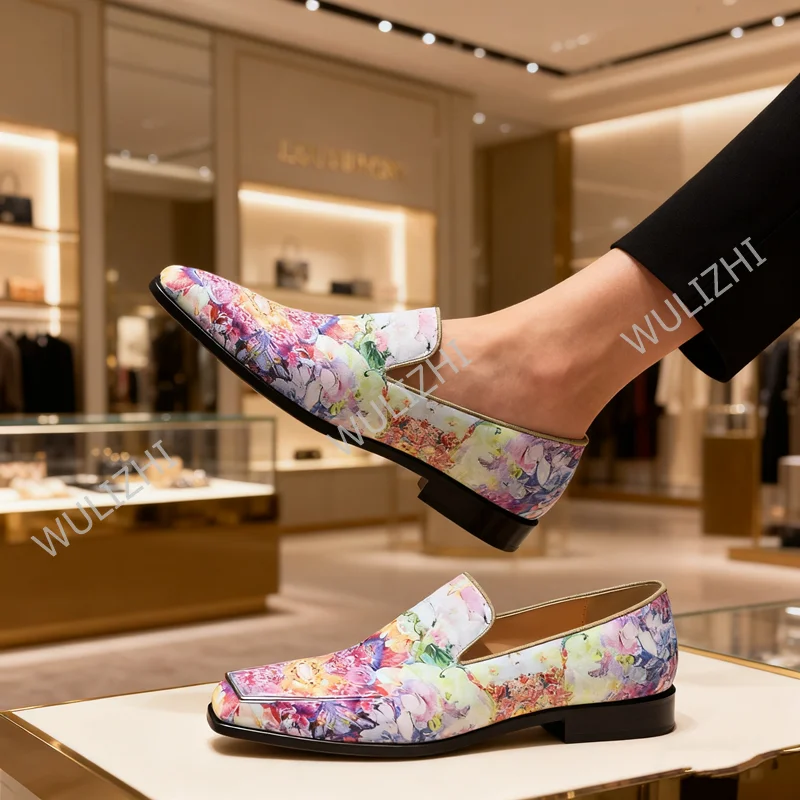Pink Purple Flower Blooming Print Loafers Men's Flat Sole Casual Party Dance Mules Round Toe Graffiti Striped Colorful Shoes
Pink Purple Flower Blooming Print Loafers Men's Flat Sole Casual Party Dance Mules Round Toe Graffiti Striped Colorful Shoes