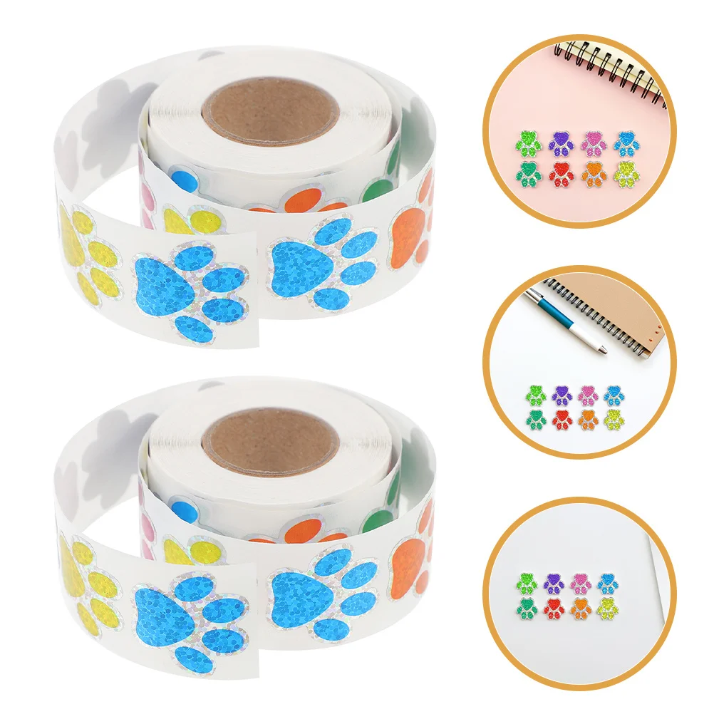 2 Rolls Glitter Paw Print Stickers Self-Adhesive Dog Paws Wall Decals For Scrapbooks Cars Windows Crafts Colorful Animal Paw
2 Rolls Glitter Paw Print Stickers Self-Adhesive Dog Paws Wall Decals For Scrapbooks Cars Windows Crafts Colorful Animal Paw