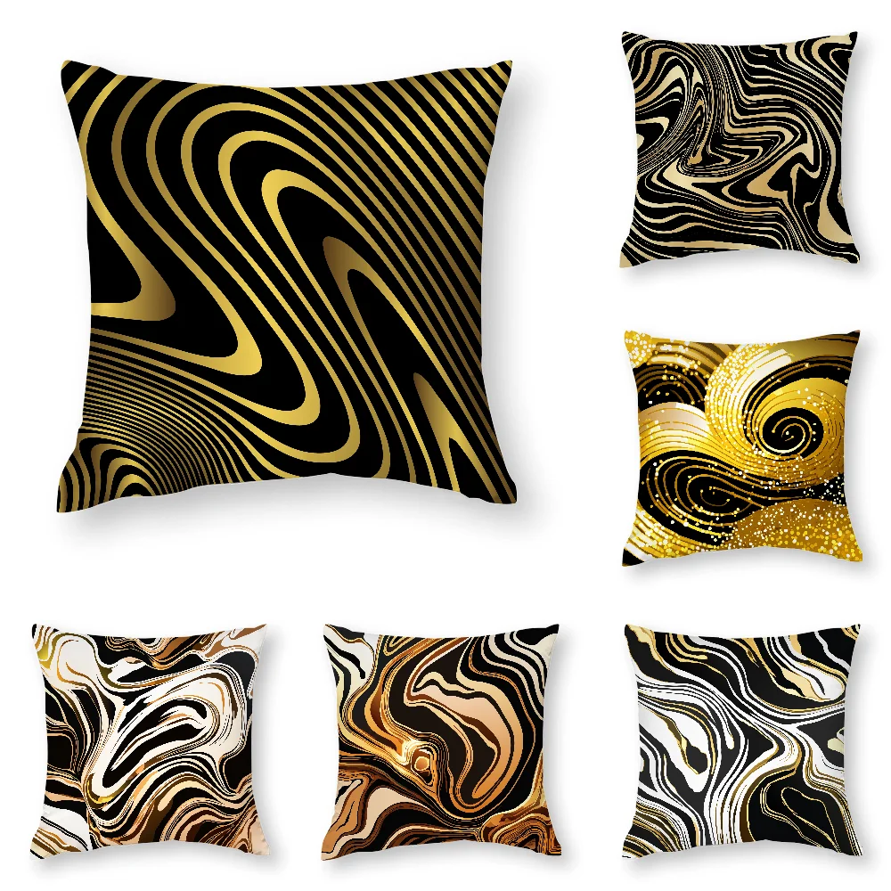 Black Gold Abstract Swirl Pillow Case 3D Print Polyester Fiber 45*45 cm Home Sofa Throw Pillow Cover Decoration Festival Gift
Black Gold Abstract Swirl Pillow Case 3D Print Polyester Fiber 45*45 cm Home Sofa Throw Pillow Cover Decoration Festival Gift