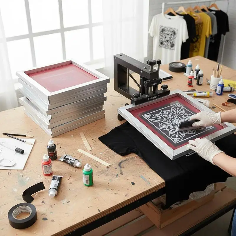 Silk Screen Frame 18x20inch For T-shirt DIY Printing Fabric Patterns Home Studio, 160 Mesh Count High Tension Nylon Mesh Sealing Tape Included 6 Pieces Aluminum Frames Set
Silk Screen Frame 18x20inch For T-shirt DIY Printing Fabric Patterns Home Studio, 160 Mesh Count High Tension Nylon Mesh Sealing Tape Included 6 Pieces Aluminum Frames Set