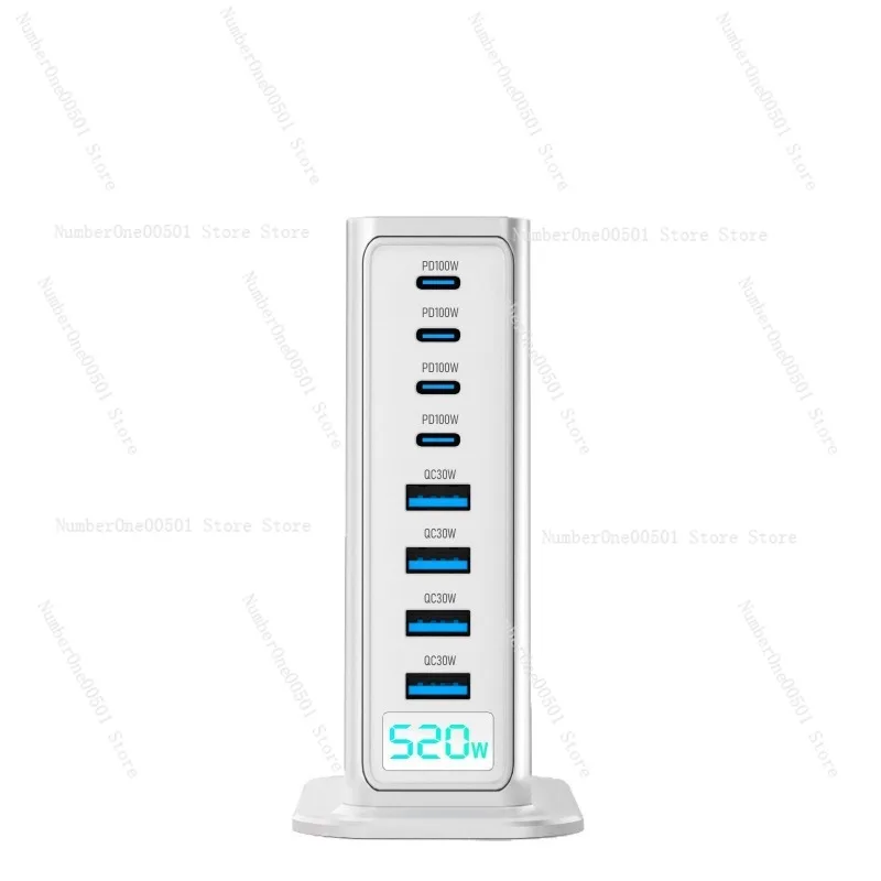 520W GaN Desktop Charging Station 8 Port USB Fast Charger Hub with AI Digital Display for Laptop Phone Tablet
520W GaN Desktop Charging Station 8 Port USB Fast Charger Hub with AI Digital Display for Laptop Phone Tablet