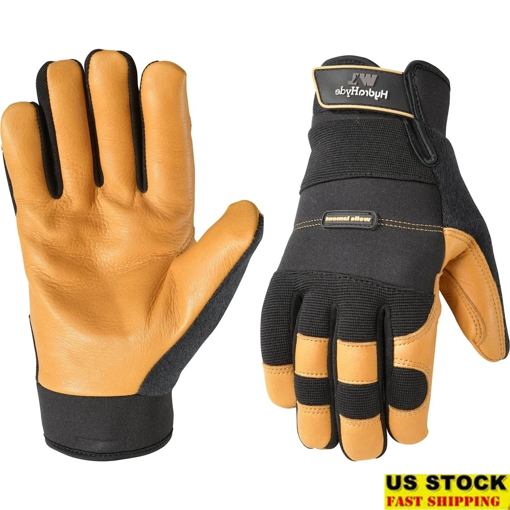 Men's Leather Hybrid Work Gloves Breathable Water-Resistant Spandex Adjustable Closure Goatskin Palm Reinforced Fingertips
Men's Leather Hybrid Work Gloves Breathable Water-Resistant Spandex Adjustable Closure Goatskin Palm Reinforced Fingertips