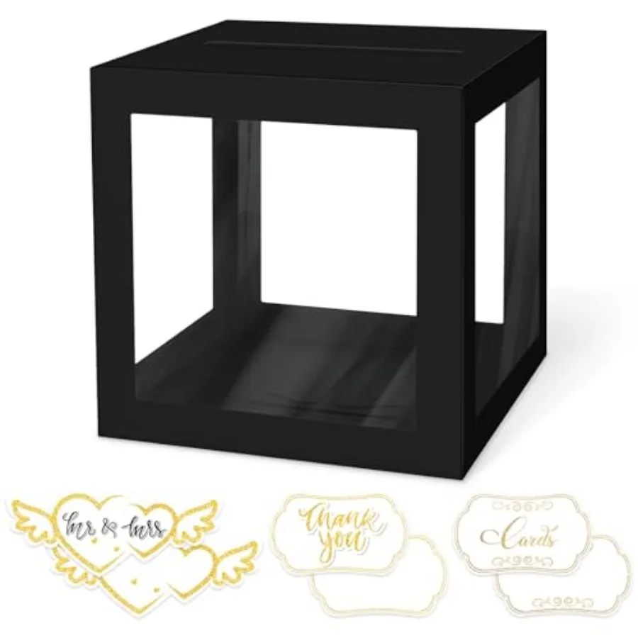 1 Pack for Party, Transparent Wedding Card Box Gift Cards Receiving Box Money Box for Birthday, Bridal or Baby Showers, Retirem
1 Pack for Party, Transparent Wedding Card Box Gift Cards Receiving Box Money Box for Birthday, Bridal or Baby Showers, Retirem