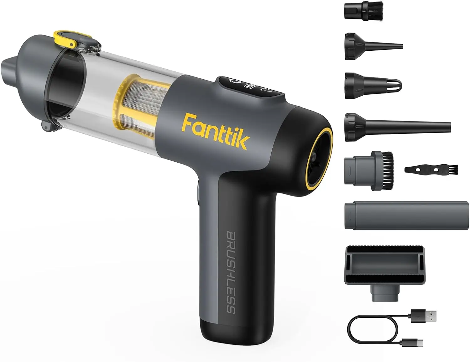 4-in-1 Handheld Car Vacuum & Air Duster, 12000PA Suction, LED Display, Cordless Mini Vacuum for Car Interior, Desk & Keyboard
4-in-1 Handheld Car Vacuum & Air Duster, 12000PA Suction, LED Display, Cordless Mini Vacuum for Car Interior, Desk & Keyboard