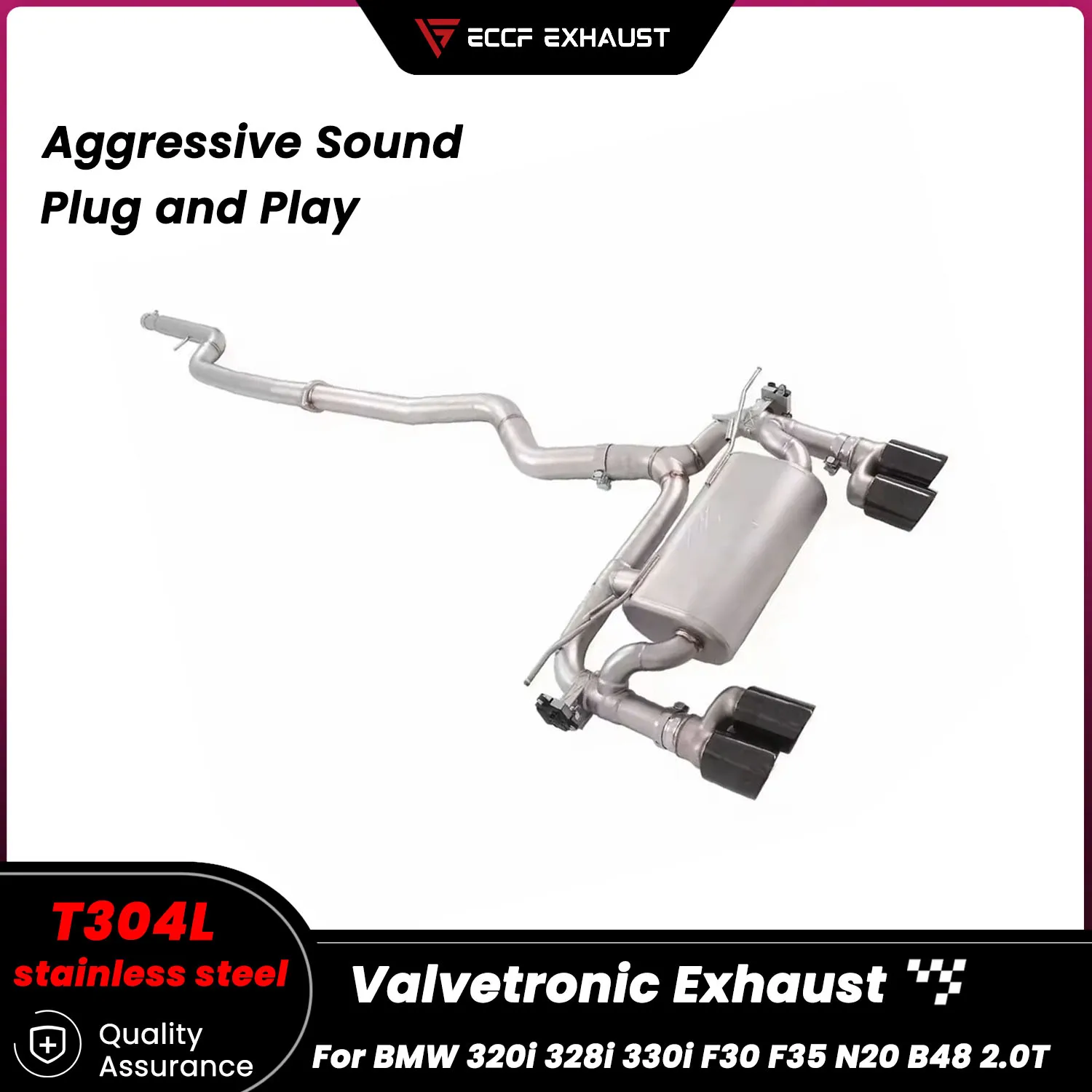 ECCF Sporty Valvetronic Catback Exhaust for BMW 320i 328i 330i F30 F35 N20 B48 2.0T Aggressive Exhaust Sound Performance Upgrade
ECCF Sporty Valvetronic Catback Exhaust for BMW 320i 328i 330i F30 F35 N20 B48 2.0T Aggressive Exhaust Sound Performance Upgrade