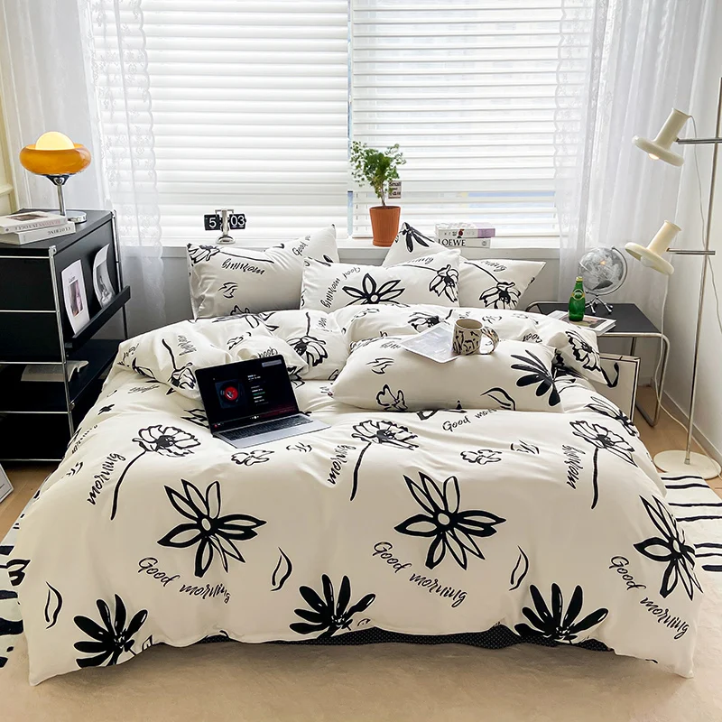 Fashion Simple Printed Duvet Cover AB Version Spring and Summer Cotton Quilt Cover Skin Friendly Single Double Bed Quilt Cover
Fashion Simple Printed Duvet Cover AB Version Spring and Summer Cotton Quilt Cover Skin Friendly Single Double Bed Quilt Cover