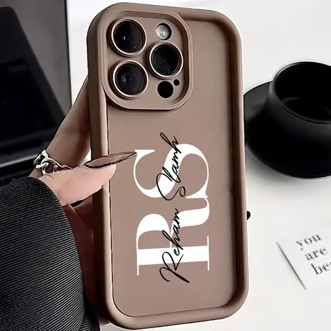 DIY Custome Name Letters Case For iPhone 17 Air 16e 16 Pro Max 15 14 13 12 11 7 8 Plus X XR XS Max Funda Liquid Silicone Cover
