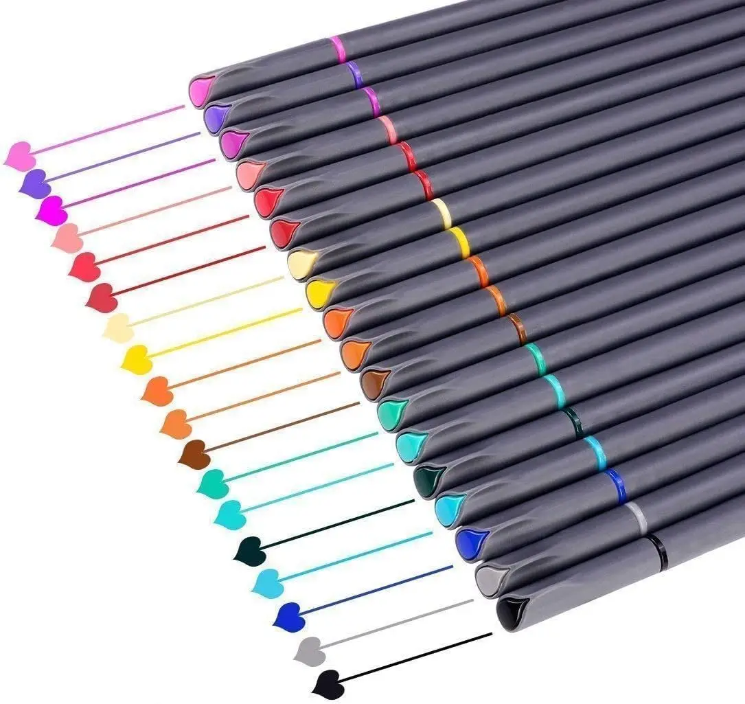 18 Colors Fineliner Pens, 0.38mm Fine Tip for Journaling, Planner, Office & School Supplies, Fast-Dry Ink
18 Colors Fineliner Pens, 0.38mm Fine Tip for Journaling, Planner, Office & School Supplies, Fast-Dry Ink