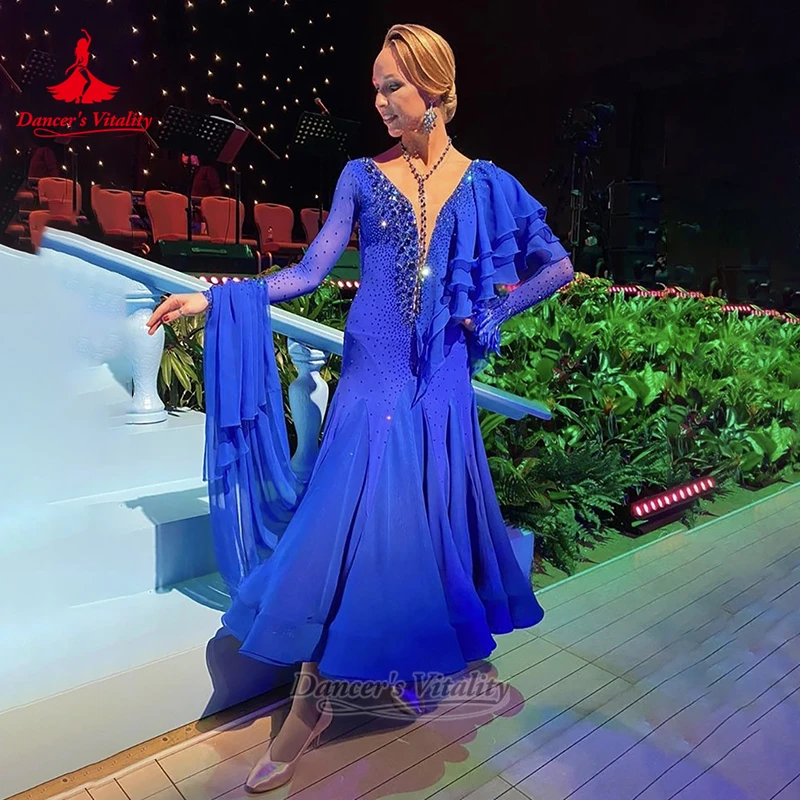 Adult AB Stones Ballroom Dance Mesh Splicing Dresses Customized Teenager Waltz Tango Perform Backless Clothing Dancer's Vitality
Adult AB Stones Ballroom Dance Mesh Splicing Dresses Customized Teenager Waltz Tango Perform Backless Clothing Dancer's Vitality