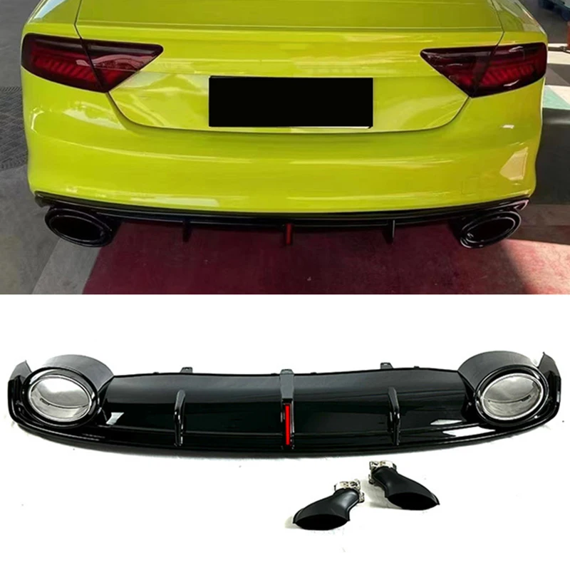 New Design Upgrade Rear Lip Tailpipe S-line Version Rear Bumper Diffuser with Tail Throat with Light for A7 S7 C7 2011-2015
New Design Upgrade Rear Lip Tailpipe S-line Version Rear Bumper Diffuser with Tail Throat with Light for A7 S7 C7 2011-2015