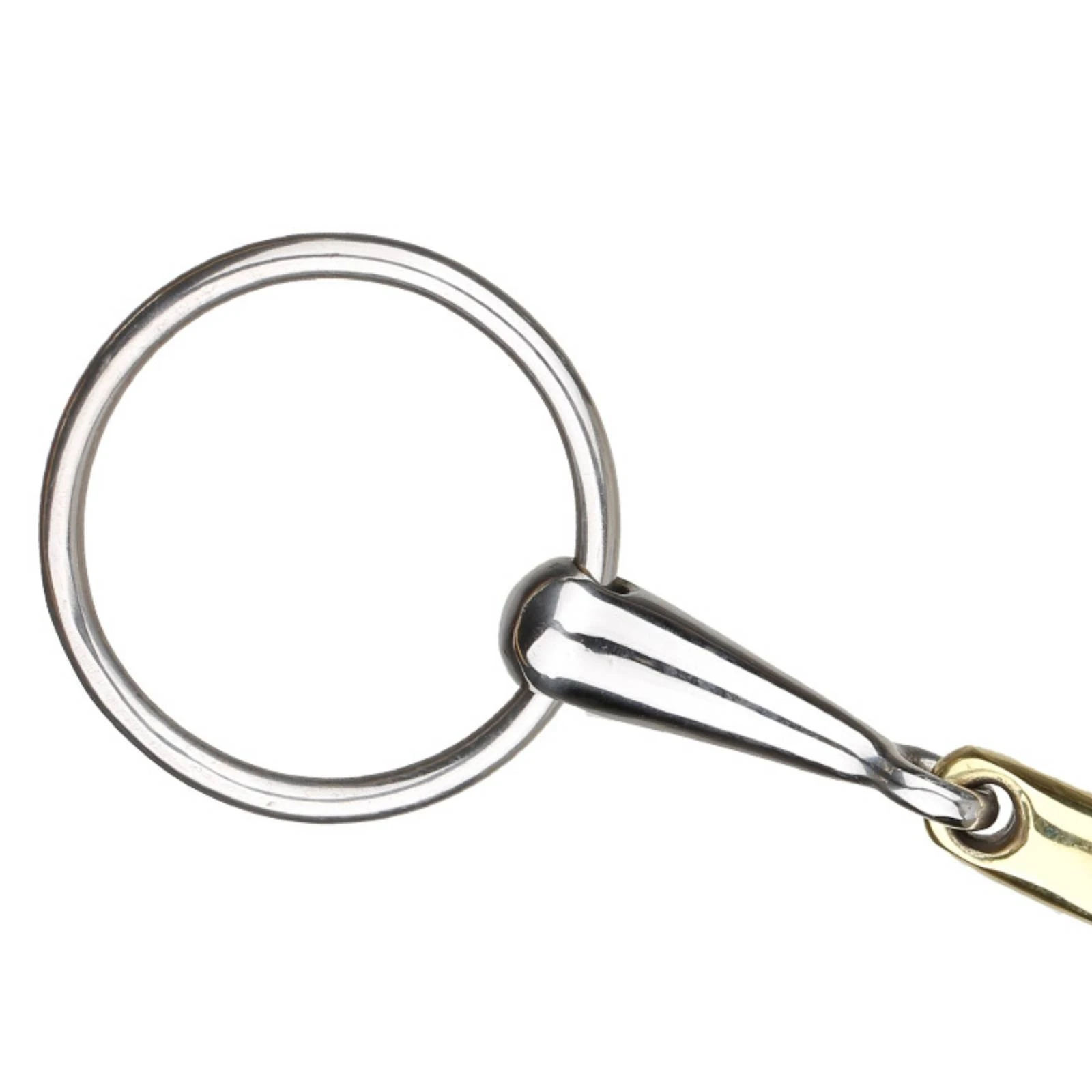 Metal Horse Bit Polished Three-Section Bit Equestrian Jewelry Piece Brass Center Loop Design
Metal Horse Bit Polished Three-Section Bit Equestrian Jewelry Piece Brass Center Loop Design