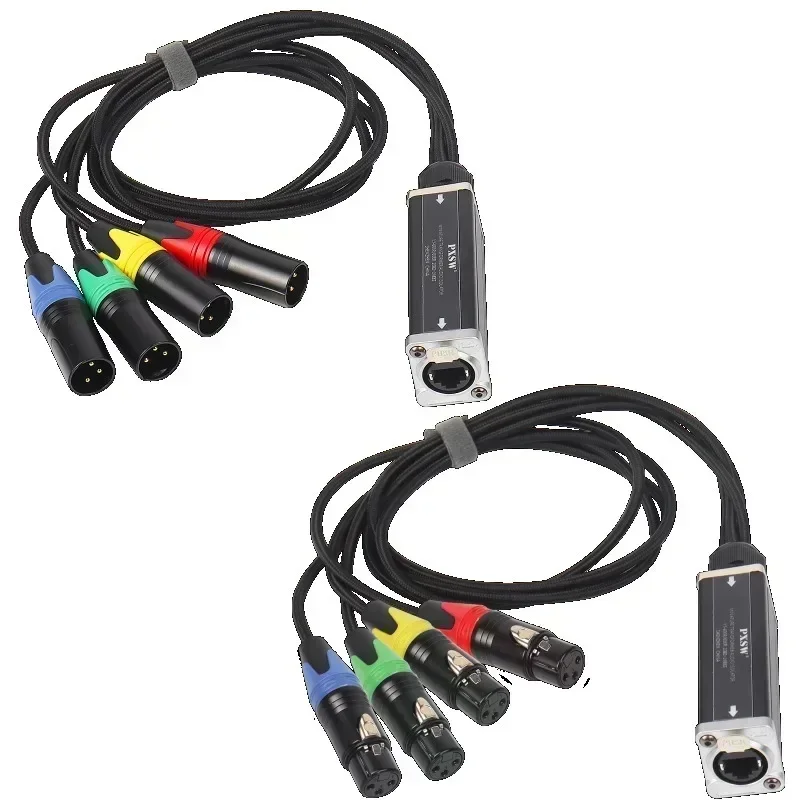 Network Converter RJ45 CAT5/6 With Shielded to 4 Channel 3Pin XLR Male/Female Connector Multi Network Receiver Cable for Speaker
Network Converter RJ45 CAT5/6 With Shielded to 4 Channel 3Pin XLR Male/Female Connector Multi Network Receiver Cable for Speaker