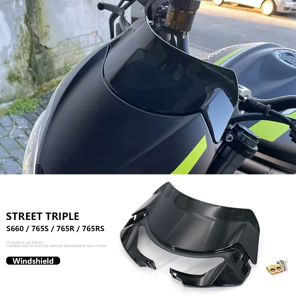 For Street Triple S660 S 660 765R 765S 765RS 765 S R RS New 2022 2021 2020 Motorcycle Windshield Spoiler Windscreen Deflector 
For Street Triple S660 S 660 765R 765S 765RS 765 S R RS New 2022 2021 2020 Motorcycle Windshield Spoiler Windscreen Deflector