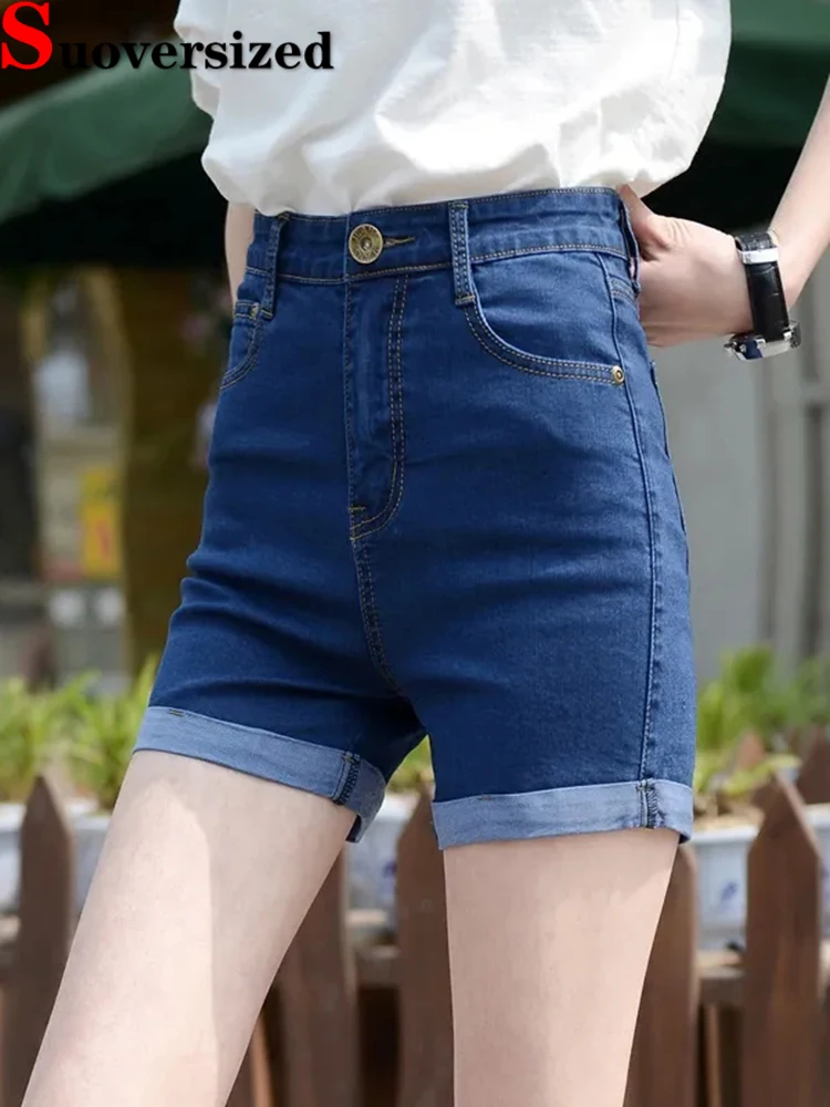 Big Size 25-34 Summer Short Jeans High Waist Vintage Denim Pants Fashion Slim Women's Vaqueros Korean Stretch Cowboy Shorts
Big Size 25-34 Summer Short Jeans High Waist Vintage Denim Pants Fashion Slim Women's Vaqueros Korean Stretch Cowboy Shorts