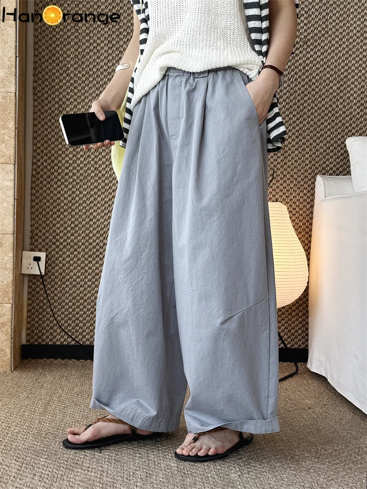 HanOrange 2026 Summer Lazy Elastic Waist 3D Loose Pants Women 100% Cotton Wide Leg Silhouette Trousers White/Blue/Orange
HanOrange 2026 Summer Lazy Elastic Waist 3D Loose Pants Women 100% Cotton Wide Leg Silhouette Trousers White/Blue/Orange