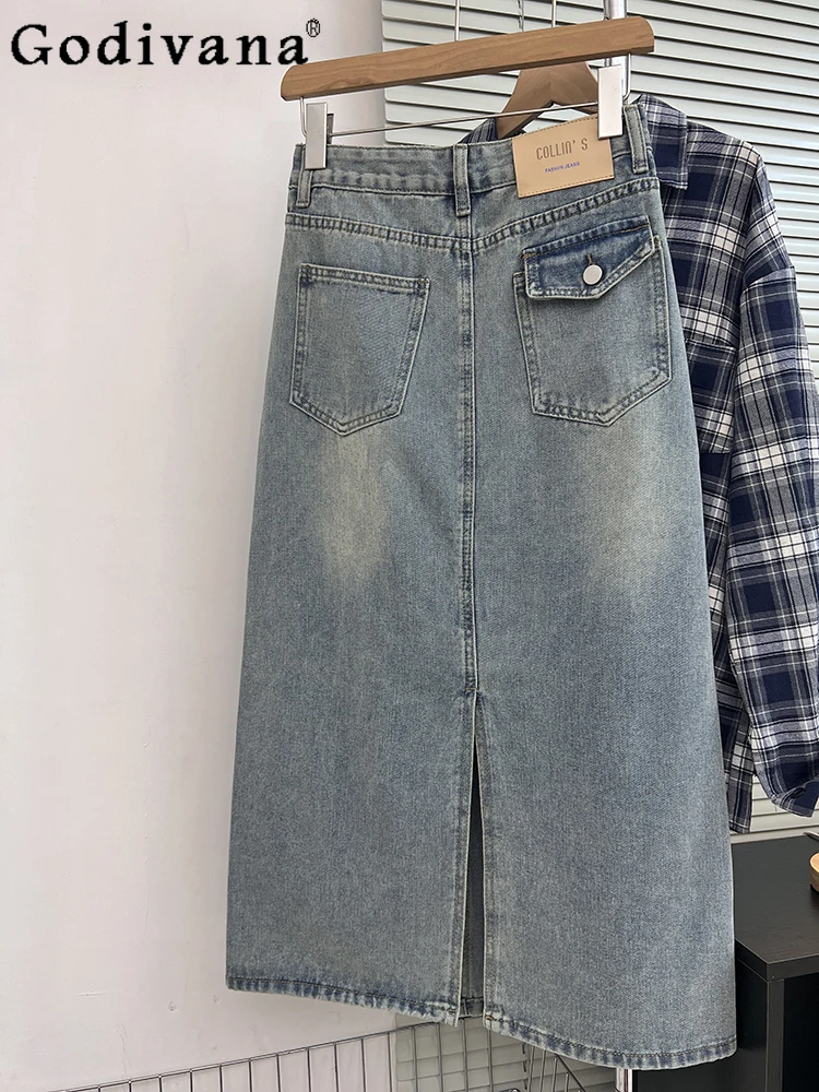 Large Size L-4XLSummer High Waist Fashion Blue Korean Denim Long Skirt Girl Personality Loose Leisure Versatile Split Skirts
Large Size L-4XLSummer High Waist Fashion Blue Korean Denim Long Skirt Girl Personality Loose Leisure Versatile Split Skirts