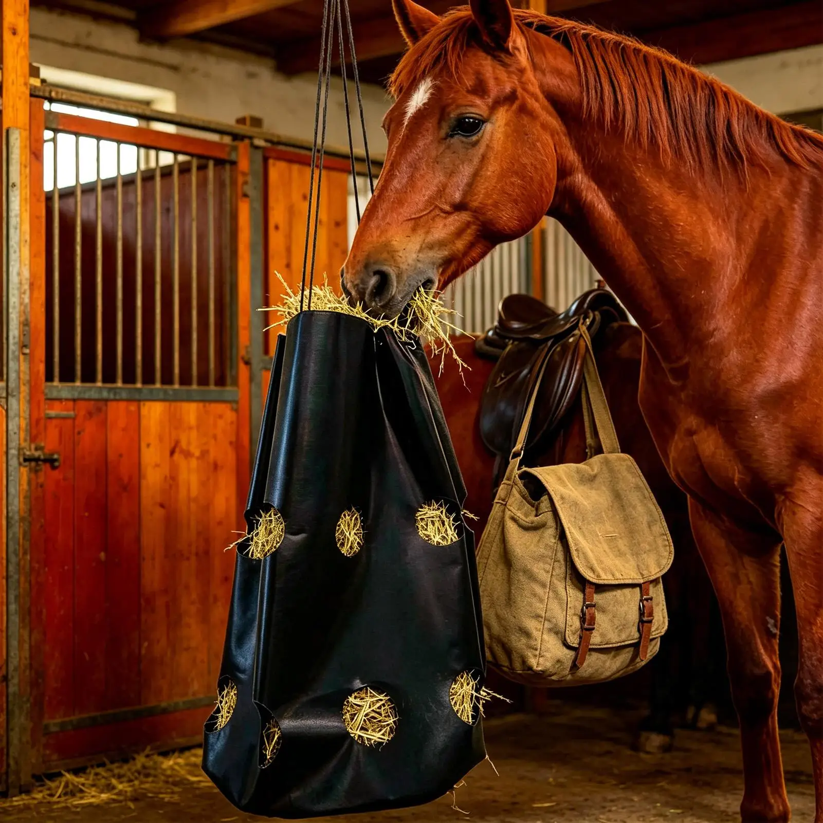 Horse Hay Bag Large Capacity 16 Holes Organizer Horse Slow Feeder For Ponies Goats Sheep Stable Stall Trailer Transport Paddock
Horse Hay Bag Large Capacity 16 Holes Organizer Horse Slow Feeder For Ponies Goats Sheep Stable Stall Trailer Transport Paddock