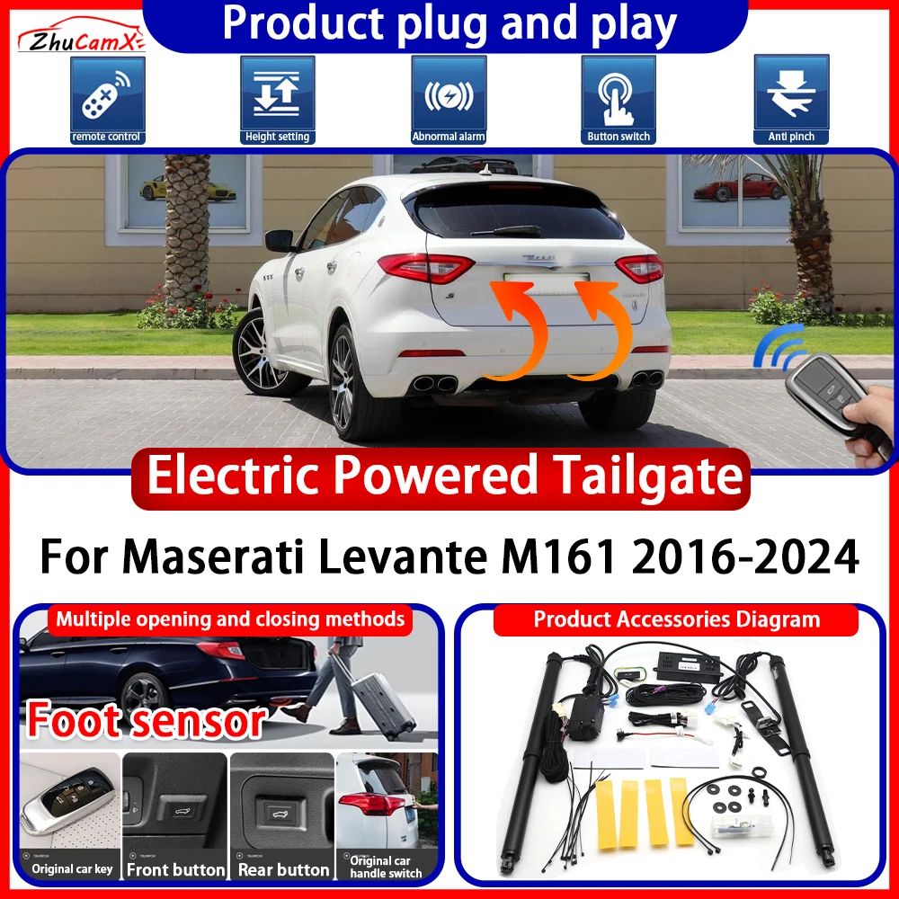 ZhuCamX Electric OEM Powered Tailgate for Maserati Levante M161 2016-2024 anti pinch Smart Intelligent Control Gate Lift Kit
ZhuCamX Electric OEM Powered Tailgate for Maserati Levante M161 2016-2024 anti pinch Smart Intelligent Control Gate Lift Kit