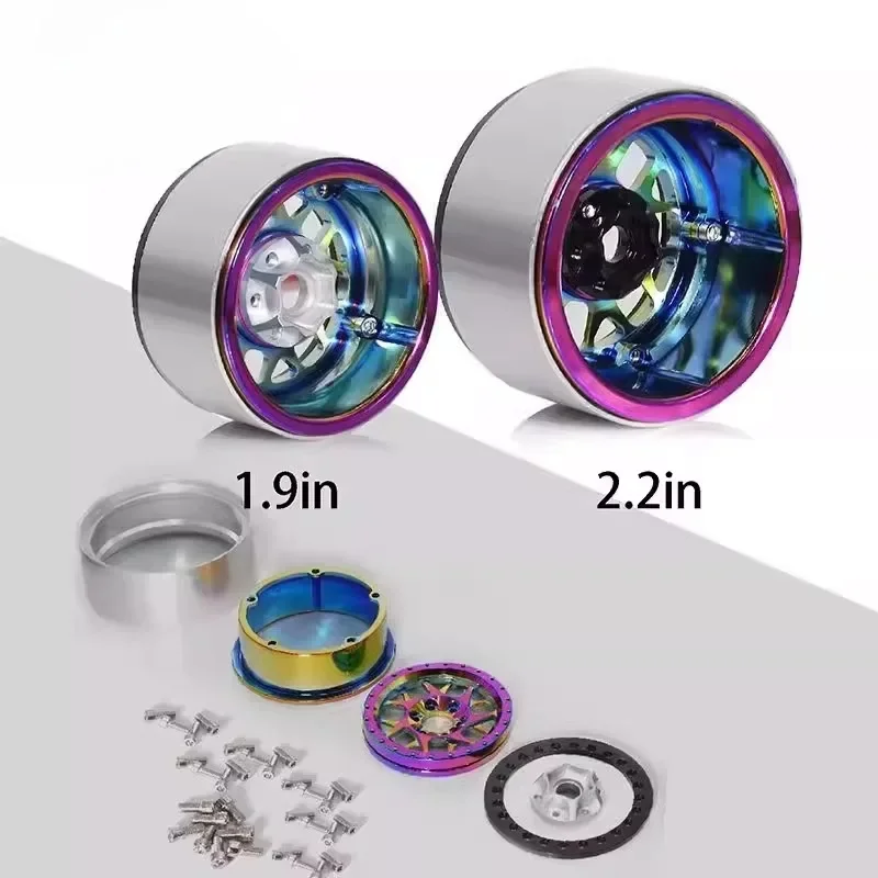 4pcs Rainbow 1.9/2.2 Beadlock Wheel Rim Colorful Aluminum Wheels for 1/10 RC Crawler SCX10 TRX4 TRX6 Gen8
4pcs Rainbow 1.9/2.2 Beadlock Wheel Rim Colorful Aluminum Wheels for 1/10 RC Crawler SCX10 TRX4 TRX6 Gen8