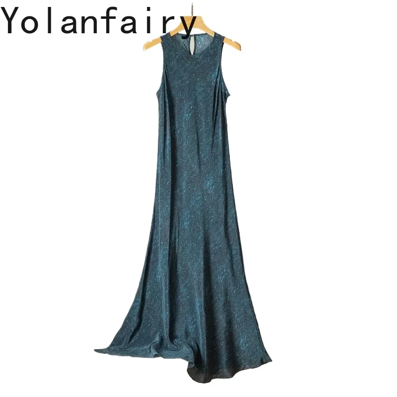 YOLANFAIRY 100% Real Mulberry Silk Dresses for Women Summer Elegant Sleeveless Woman Dress Fashion Ladies Long Evening Dresses
YOLANFAIRY 100% Real Mulberry Silk Dresses for Women Summer Elegant Sleeveless Woman Dress Fashion Ladies Long Evening Dresses