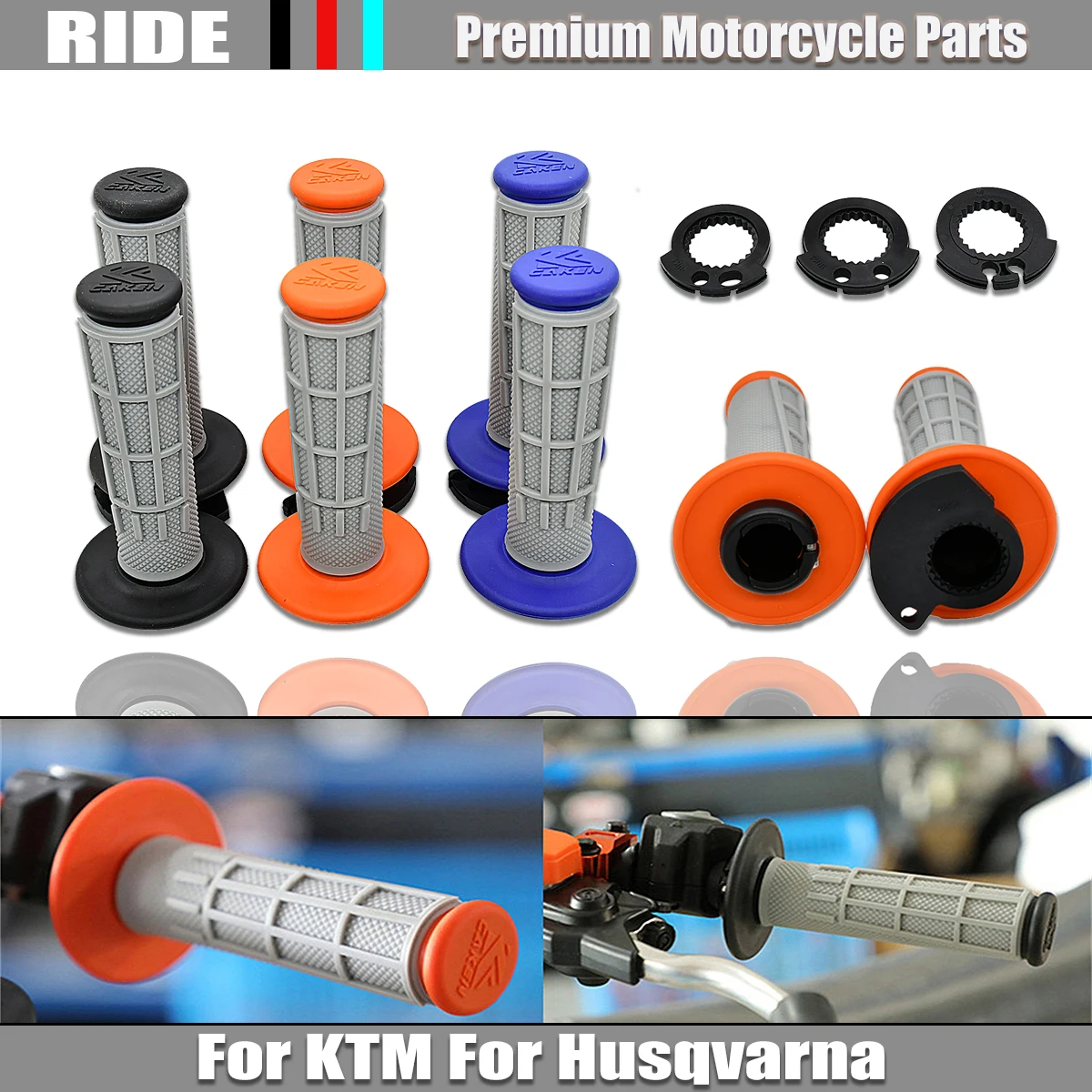 Motorcycle universal Handle Bar Grips Handlebar Lock-on Grips For KTM 125-500 SX SXF EXC EXCF XC XCF XCW TPI SIX DAYS 2008-2022
Motorcycle universal Handle Bar Grips Handlebar Lock-on Grips For KTM 125-500 SX SXF EXC EXCF XC XCF XCW TPI SIX DAYS 2008-2022