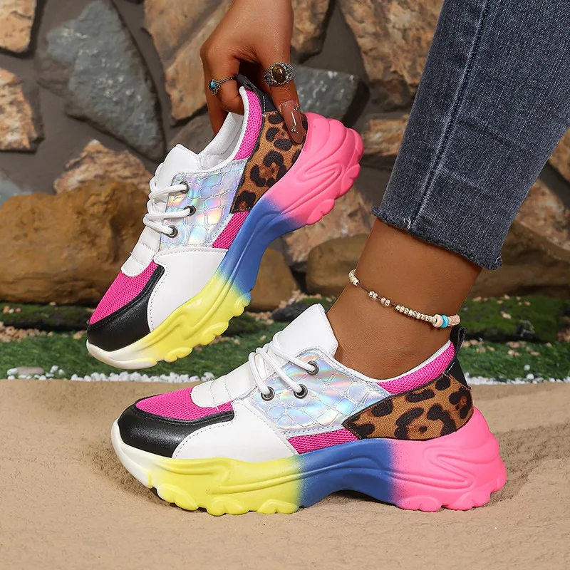 Women Running Sneakers Fashionable Colorful Designer Shoes Casual Comfortable Lace Up Loafers Outdoor Platform Female Sneakers
Women Running Sneakers Fashionable Colorful Designer Shoes Casual Comfortable Lace Up Loafers Outdoor Platform Female Sneakers
