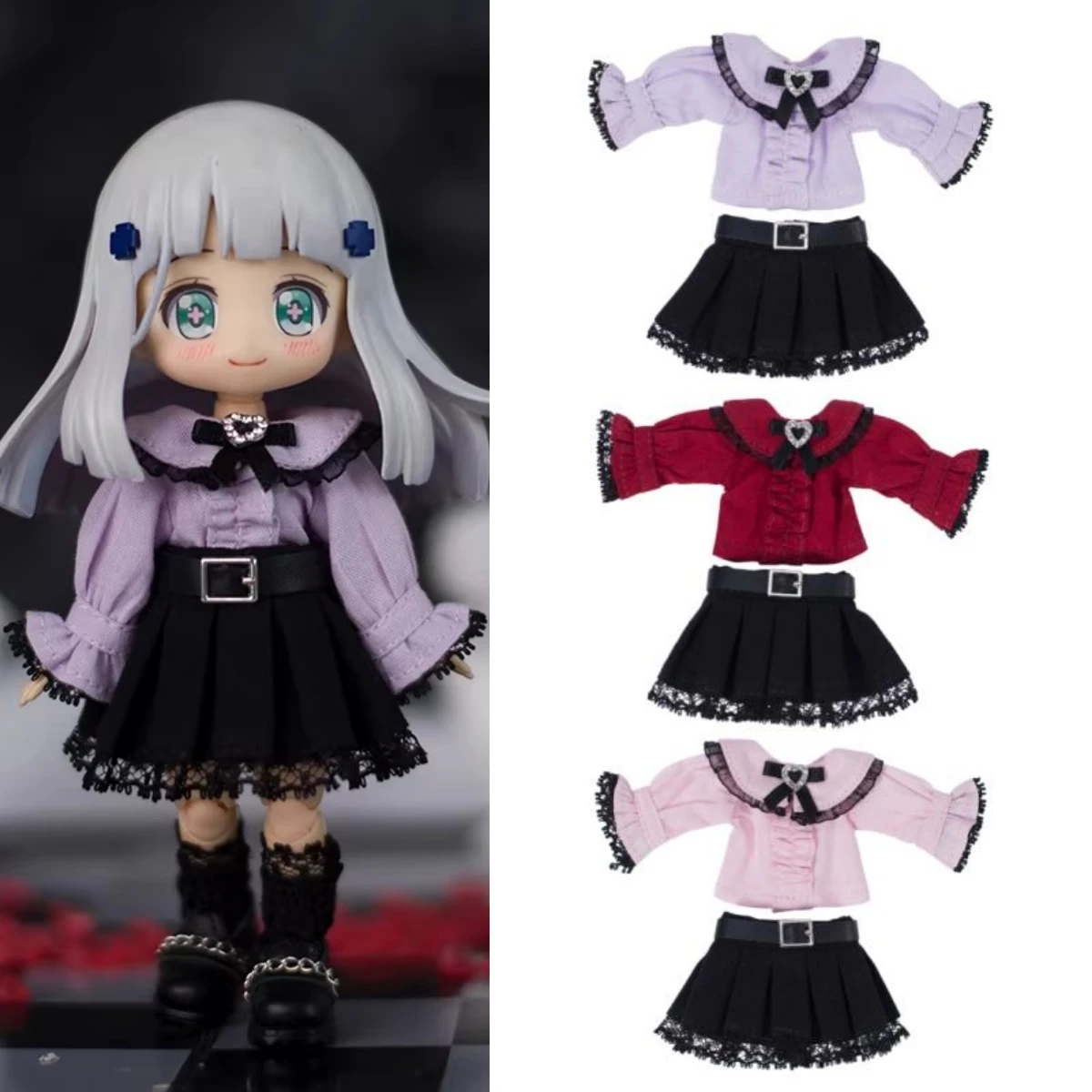 For Obitsu 11 Doll Goth Lace Shirt Skirt Suit For OB11 Gsc 1/12 Bjd GSC YMY Body Doll Outfit Clothes Gift Idea
For Obitsu 11 Doll Goth Lace Shirt Skirt Suit For OB11 Gsc 1/12 Bjd GSC YMY Body Doll Outfit Clothes Gift Idea