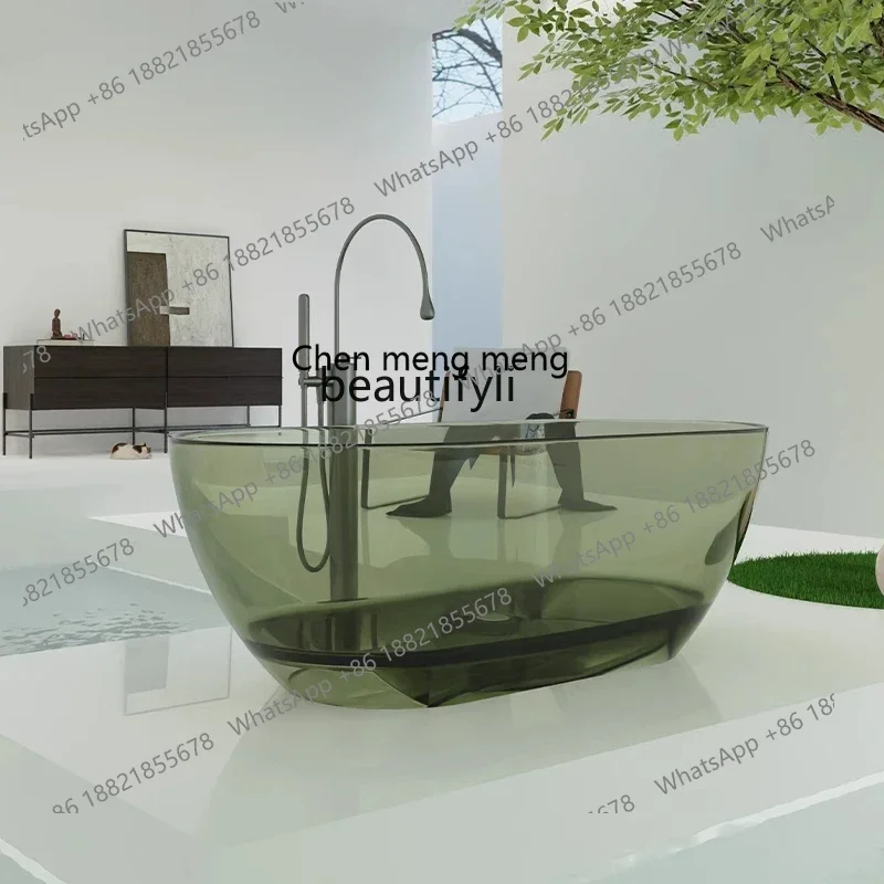 X Q Qimeishi pure resin transparent crystal color bathtub hotel household oval bathtub
X Q Qimeishi pure resin transparent crystal color bathtub hotel household oval bathtub