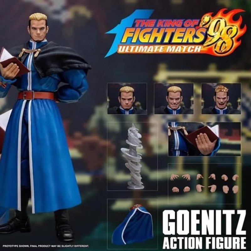 В наличии Storm Toys Оригинальный мужской солдат в масштабе 1/12 KOF King of Fighters 98 Boss Goenitz Полный набор 6-дюймовых экшн-фигурок Модель игрушки
В наличии Storm Toys Оригинальный мужской солдат в масштабе 1/12 KOF King of Fighters 98 Boss Goenitz Полный набор 6-дюймовых экшн-фигурок Модель игрушки