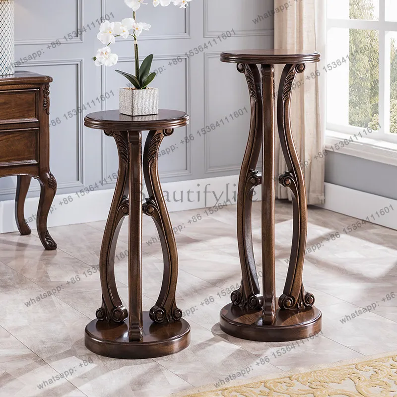 LX American all solid wood light luxury retro flower stand floor creative flower table decoration round
LX American all solid wood light luxury retro flower stand floor creative flower table decoration round