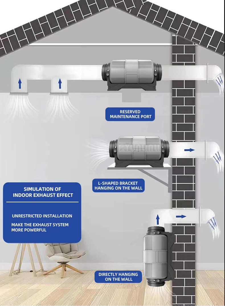 Dual Speed Switch Exhaust Fan Kitchen Household Silent Duct Fan for Ventilation Ventilatore Scarico
Dual Speed Switch Exhaust Fan Kitchen Household Silent Duct Fan for Ventilation Ventilatore Scarico