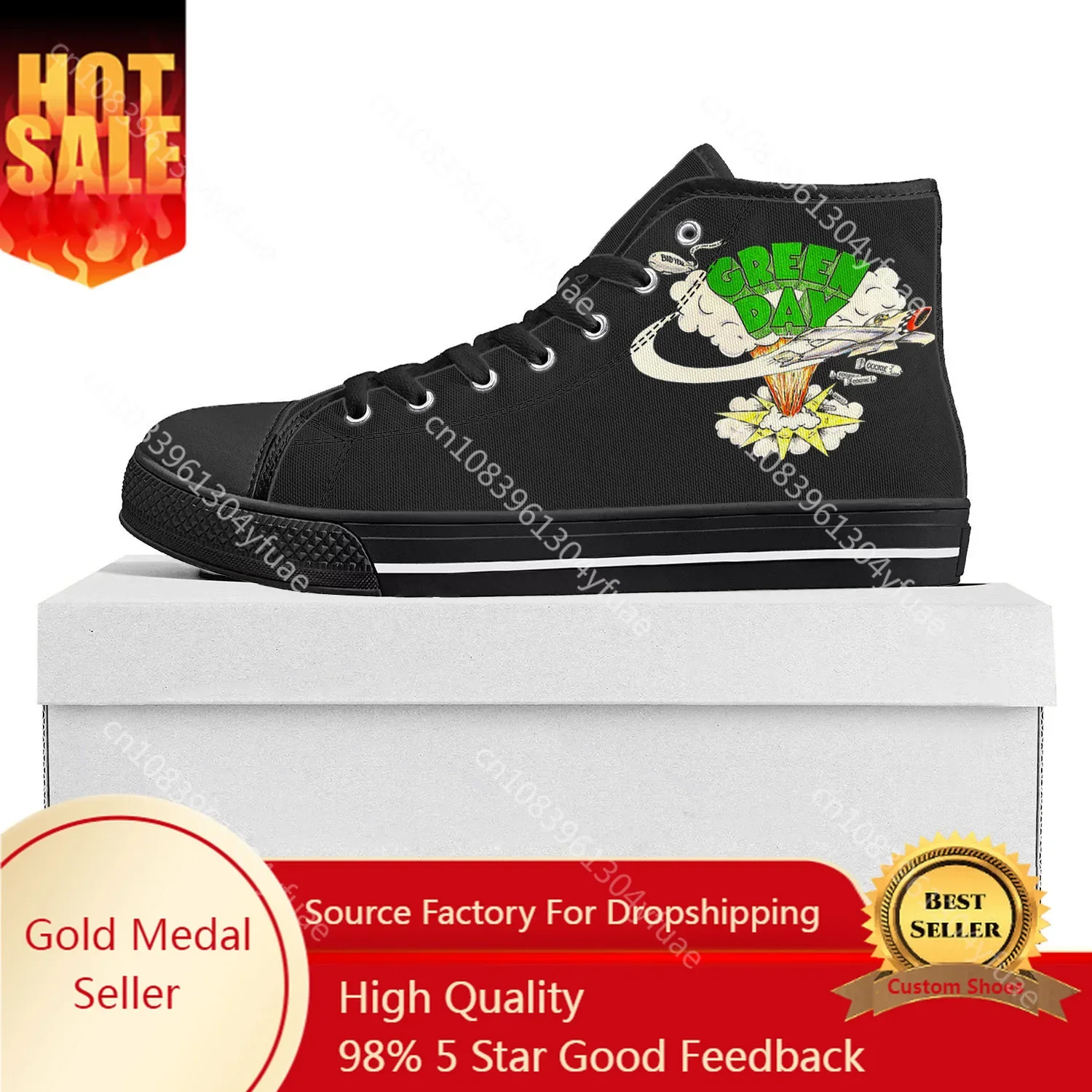 Green Day Pop Rock Band High Top High Quality Sneakers Mens Womens Teenager Canvas Sneaker Casual Couple Shoes Custom Shoe Black
Green Day Pop Rock Band High Top High Quality Sneakers Mens Womens Teenager Canvas Sneaker Casual Couple Shoes Custom Shoe Black
