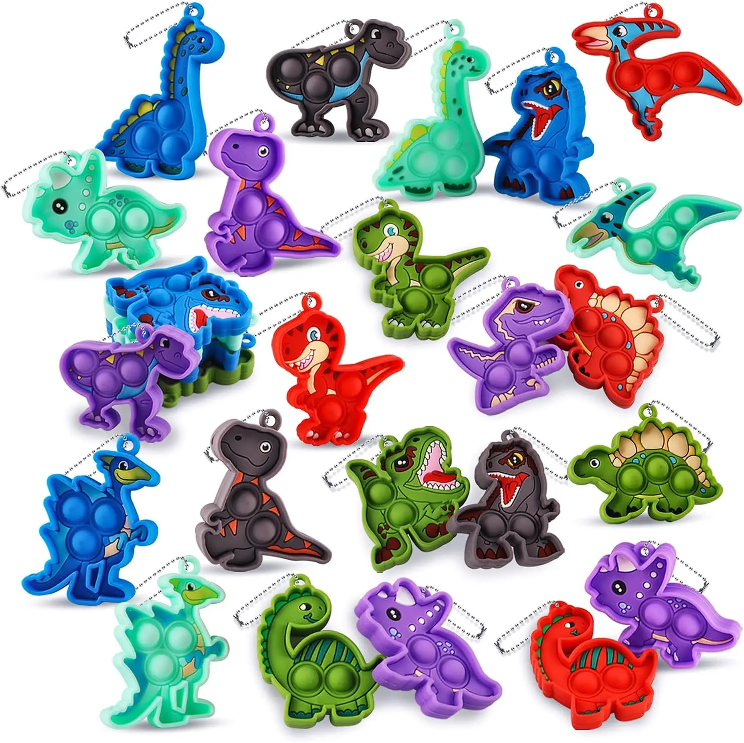 24 Pack Dinosaur Mini Pop Keychain Toys, Easter Egg Fillers, Party Favors for Kids, Stress Relief Sensory Fidget Toys
24 Pack Dinosaur Mini Pop Keychain Toys, Easter Egg Fillers, Party Favors for Kids, Stress Relief Sensory Fidget Toys