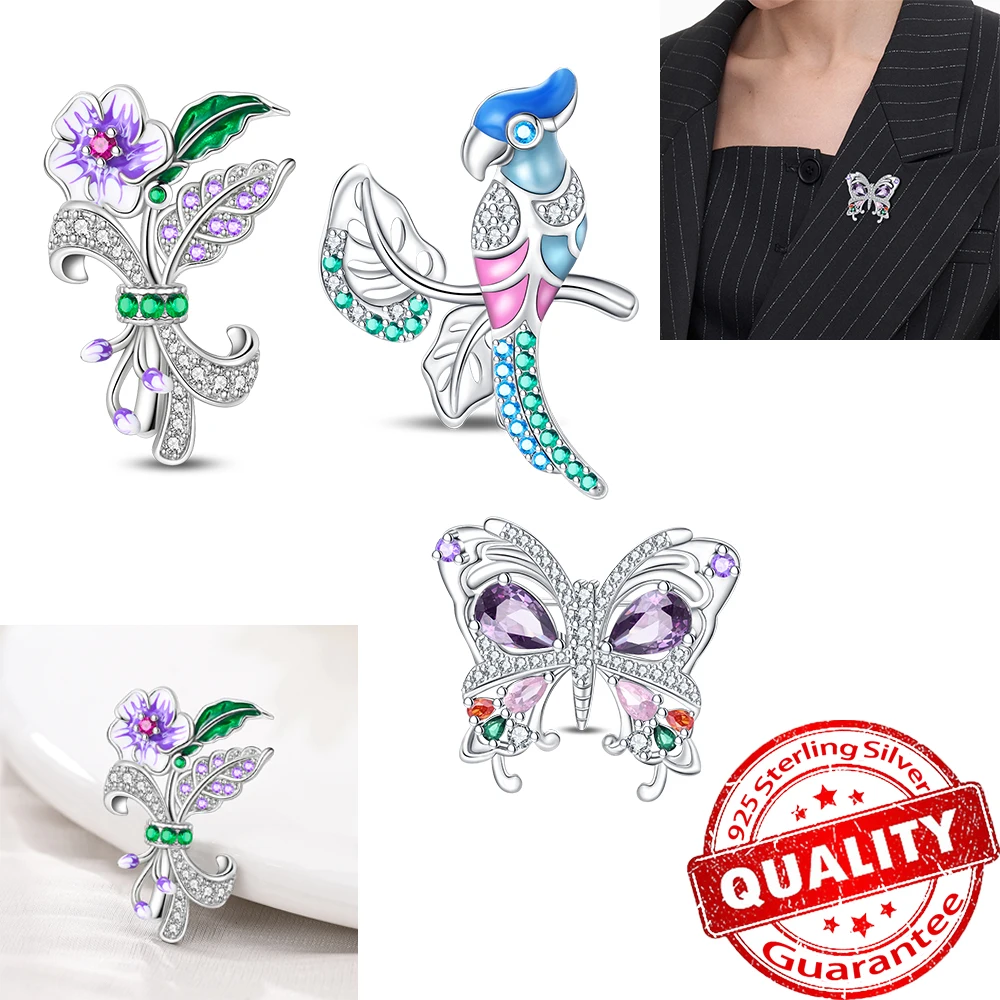 Beautiful 925 Sterling Silver Haocai Bouquet Butterfly Parrot Brooch This Enhances the Overall Look Adding Depth and Elegance
Beautiful 925 Sterling Silver Haocai Bouquet Butterfly Parrot Brooch This Enhances the Overall Look Adding Depth and Elegance
