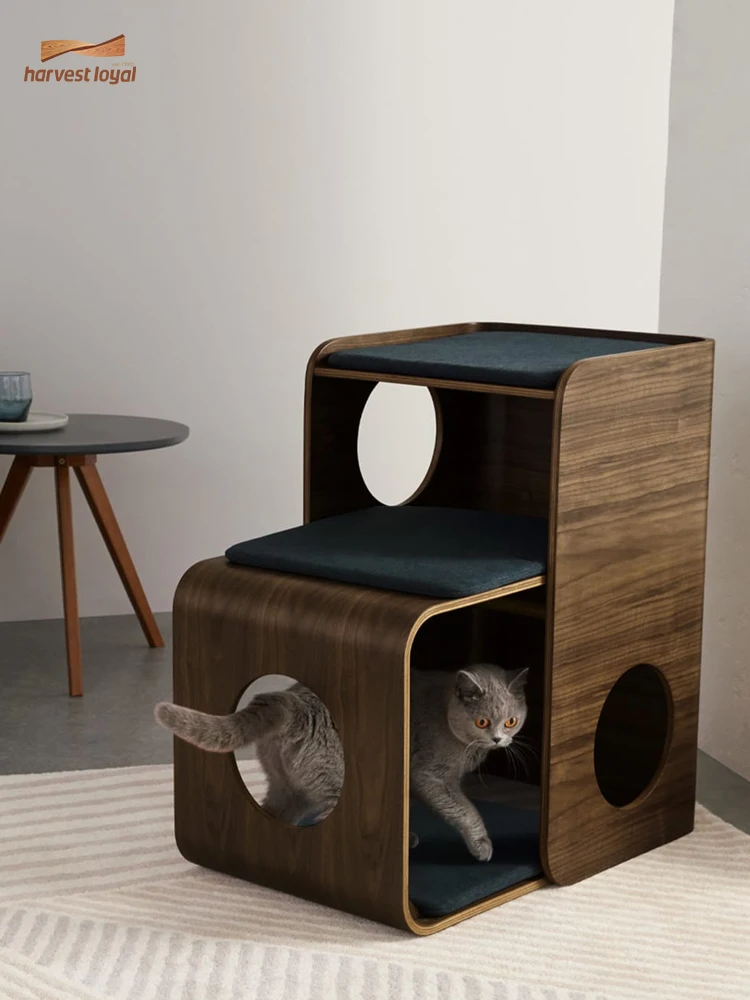 High End Luxury Solid Wood Cat Bed, Universal Semi-enclosed Climbing Frame, Comfortable Litter, Four Seasons
High End Luxury Solid Wood Cat Bed, Universal Semi-enclosed Climbing Frame, Comfortable Litter, Four Seasons