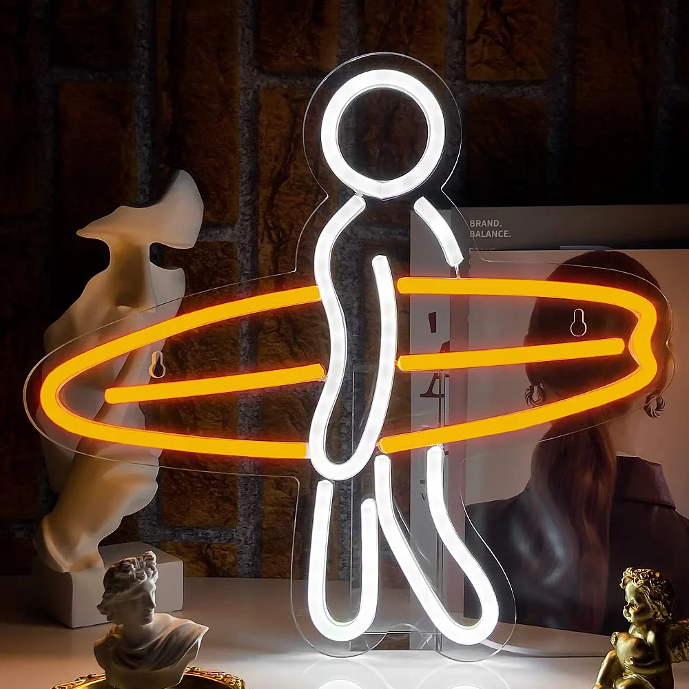 Surf Skateboard LED Neon Wall Decoration Sign for Bedroom Sports Equipment Store Beach Party Hotel Home Wall Decoration Gifts
Surf Skateboard LED Neon Wall Decoration Sign for Bedroom Sports Equipment Store Beach Party Hotel Home Wall Decoration Gifts