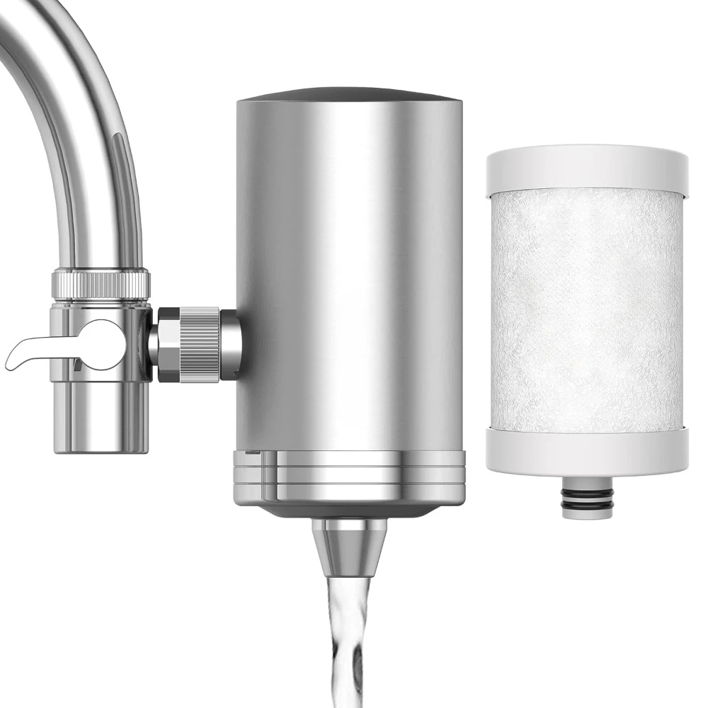 TLXT Stainless Steel Water Filter for Sink Faucet, Chlorine & Microplastics, 350 Gallons Long-Lasting for Kitchen & Bathroom
TLXT Stainless Steel Water Filter for Sink Faucet, Chlorine & Microplastics, 350 Gallons Long-Lasting for Kitchen & Bathroom
