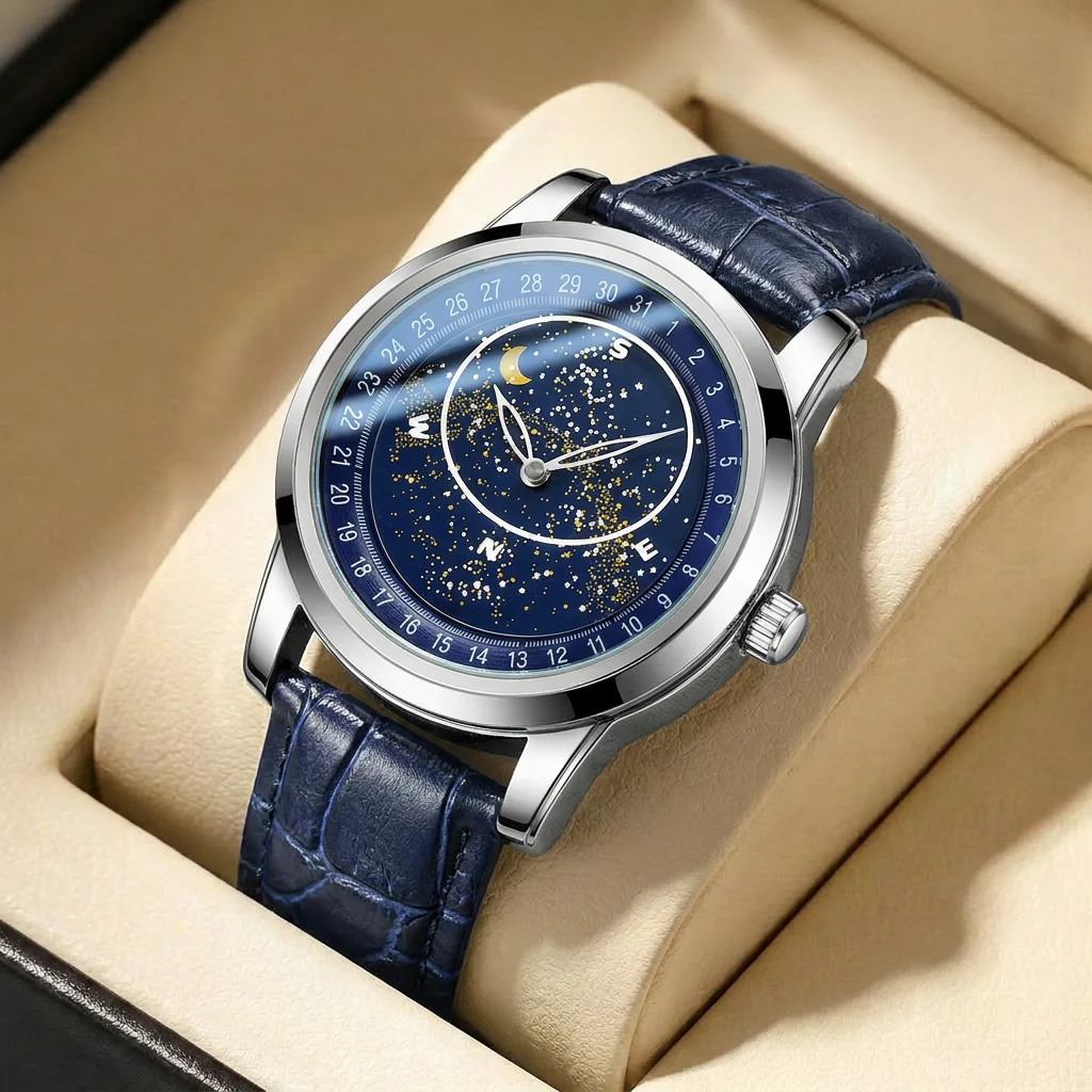 1pcs Men's black dial leather strap vintage fashion classic fashion details Quartz Watch for business party holiday
1pcs Men's black dial leather strap vintage fashion classic fashion details Quartz Watch for business party holiday