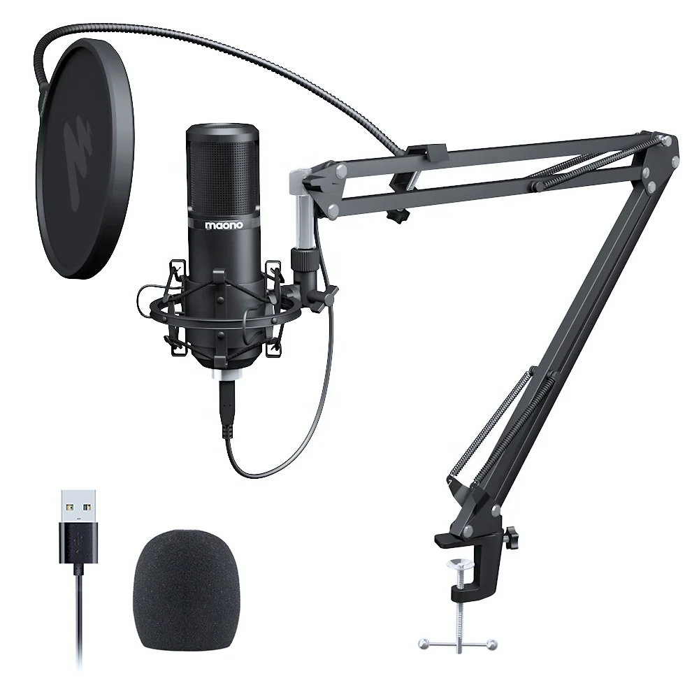 MAONO All Metal 192khz 24bit Sampling Rate Usb Microphone with Studio Microphone Stand Condenser Gaming Microphone
MAONO All Metal 192khz 24bit Sampling Rate Usb Microphone with Studio Microphone Stand Condenser Gaming Microphone