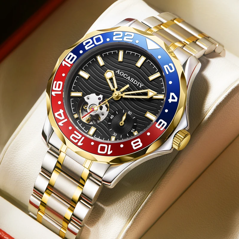 High end Haima men's mechanical watch classic cola bezel luminous waterproof stainless steel men's watch
High end Haima men's mechanical watch classic cola bezel luminous waterproof stainless steel men's watch