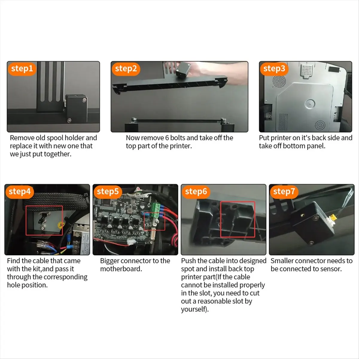 BOFF For Creality K1/K1 Max Filament Runout Sensor Kit for 3D Printer K1 C/Ender-3 V3 Plus Extruder Break Detection Kit