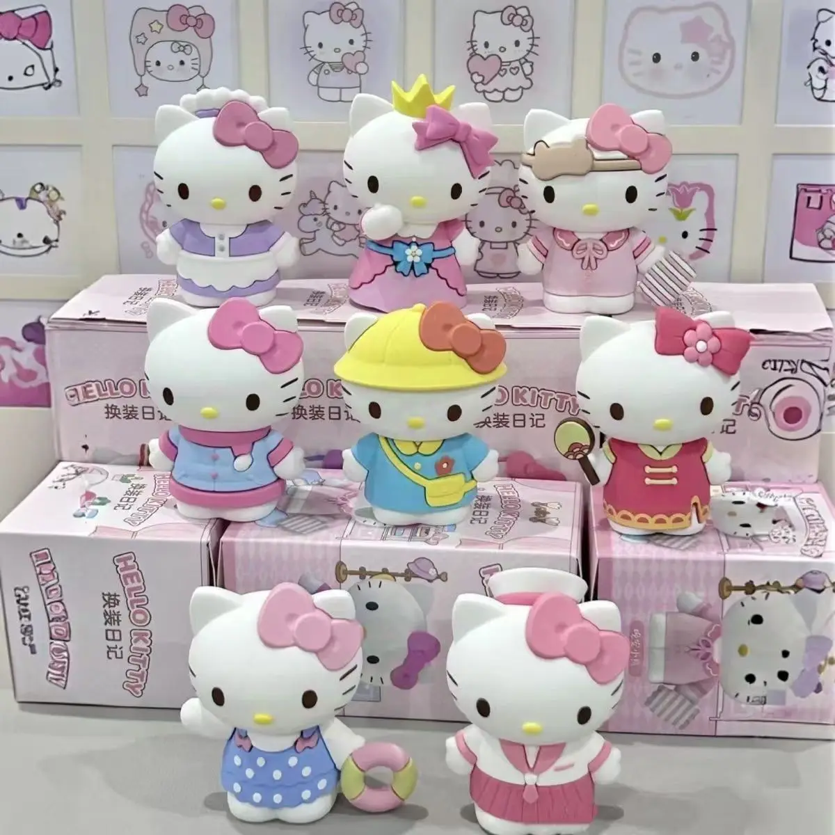 Hello Kitty Sanrio Cartoon Character Kawaii Dress-Up Diary Desktop Ornament Doll Cute Girl Birthday Gift Figure
Hello Kitty Sanrio Cartoon Character Kawaii Dress-Up Diary Desktop Ornament Doll Cute Girl Birthday Gift Figure