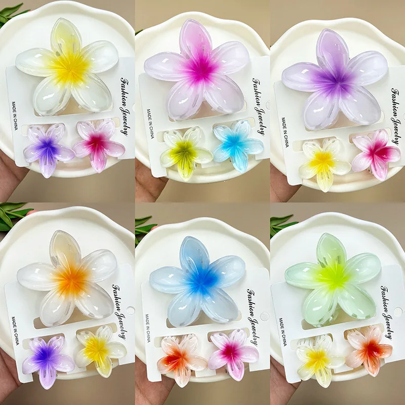 3Pcs Sweet Gradient Flower Hair Claw Clip For Women Girl Hairpin Hair Crab Clamps Ponytail Shark Clip Headdress Hair Accessories
3Pcs Sweet Gradient Flower Hair Claw Clip For Women Girl Hairpin Hair Crab Clamps Ponytail Shark Clip Headdress Hair Accessories