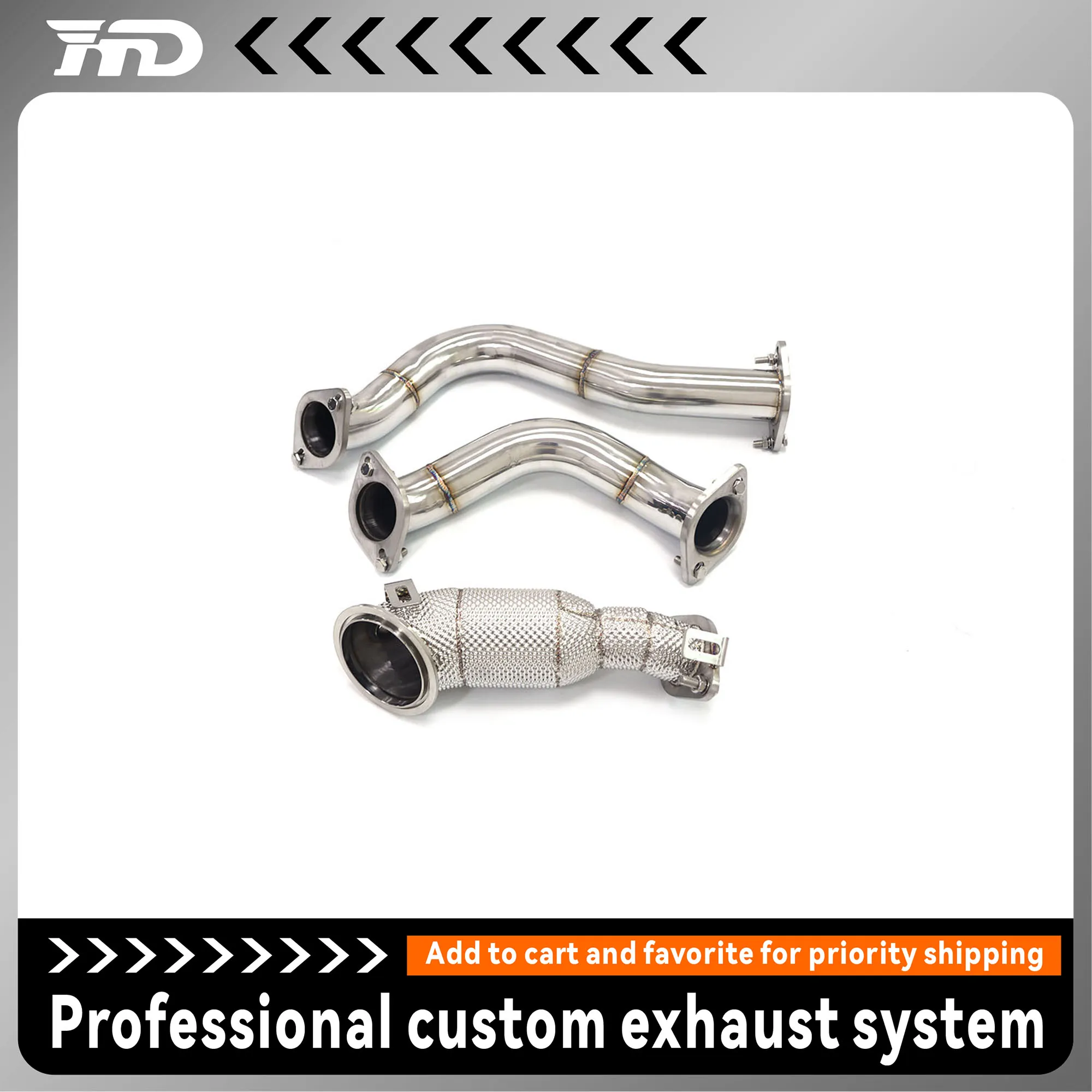 Exhaust High Flow Downpipe for Lexus NX200t 2.0T Car Accessories With Catalytic Converter Resonant tube Catless Pipe HMD
Exhaust High Flow Downpipe for Lexus NX200t 2.0T Car Accessories With Catalytic Converter Resonant tube Catless Pipe HMD