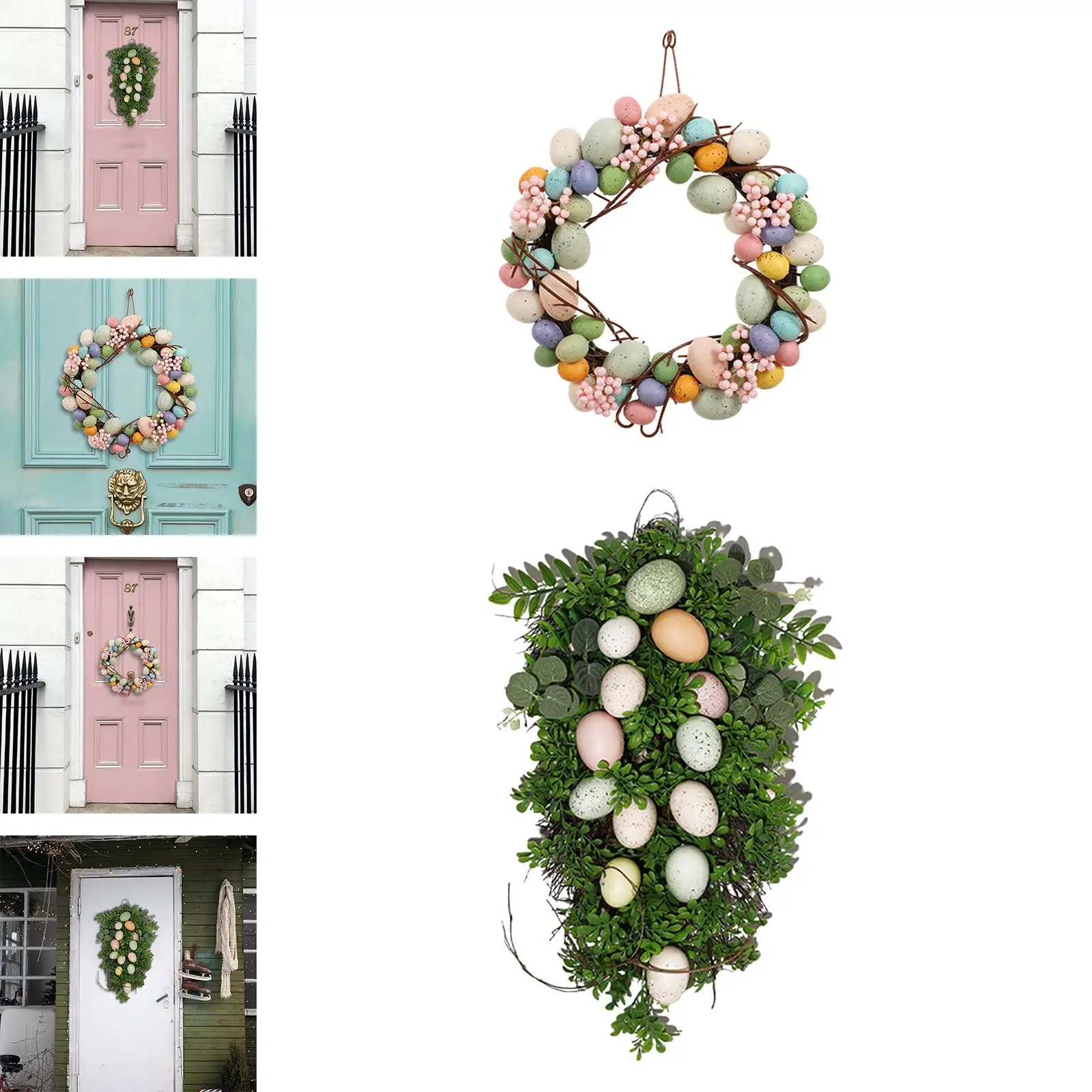Easter Colorful Egg Wreath Spring Summer for Outside Front Door Ornaments
Easter Colorful Egg Wreath Spring Summer for Outside Front Door Ornaments