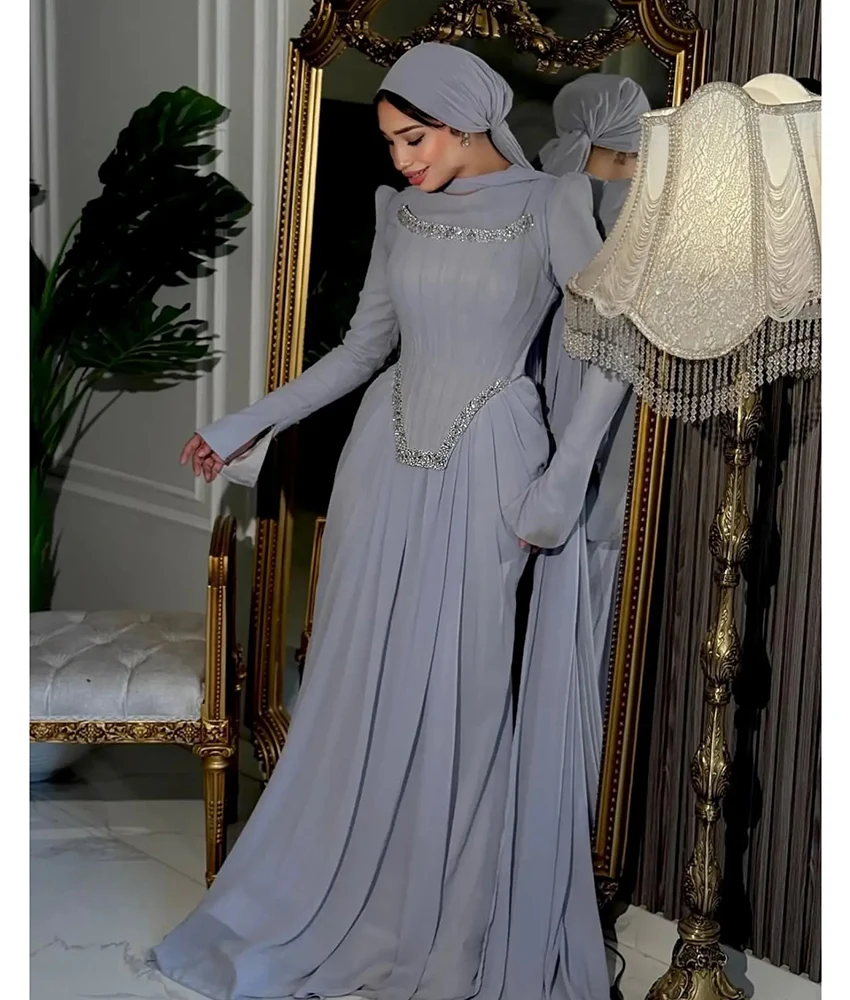 Customized Classic Jersey A-Line Crystal Ribbons Evening Dress Temperament O-neck Long Sleeves Floor Length prom dresses
Customized Classic Jersey A-Line Crystal Ribbons Evening Dress Temperament O-neck Long Sleeves Floor Length prom dresses