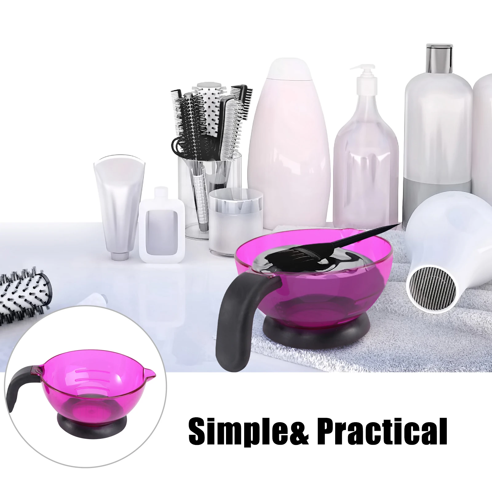 1Pcs Hair Coloring Silicone Bowl Hair Dye Mixing Cup Professional Salon DIY Hairdresser Tool Reusable Hard Plastic Purple Tint
1Pcs Hair Coloring Silicone Bowl Hair Dye Mixing Cup Professional Salon DIY Hairdresser Tool Reusable Hard Plastic Purple Tint