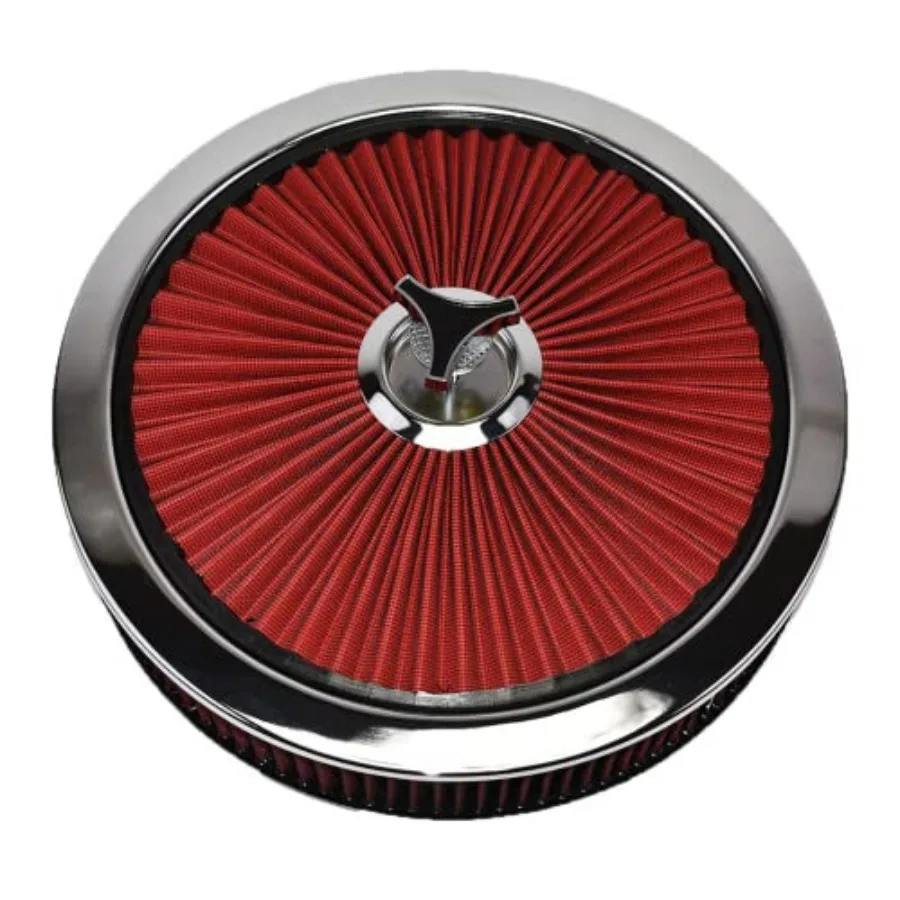 High-Flow Air Cleaner Assembly 14x3in Red Chrome Top Base Red Air Cleaner Element Performance Auto Parts Replacement Filter Com
High-Flow Air Cleaner Assembly 14x3in Red Chrome Top Base Red Air Cleaner Element Performance Auto Parts Replacement Filter Com