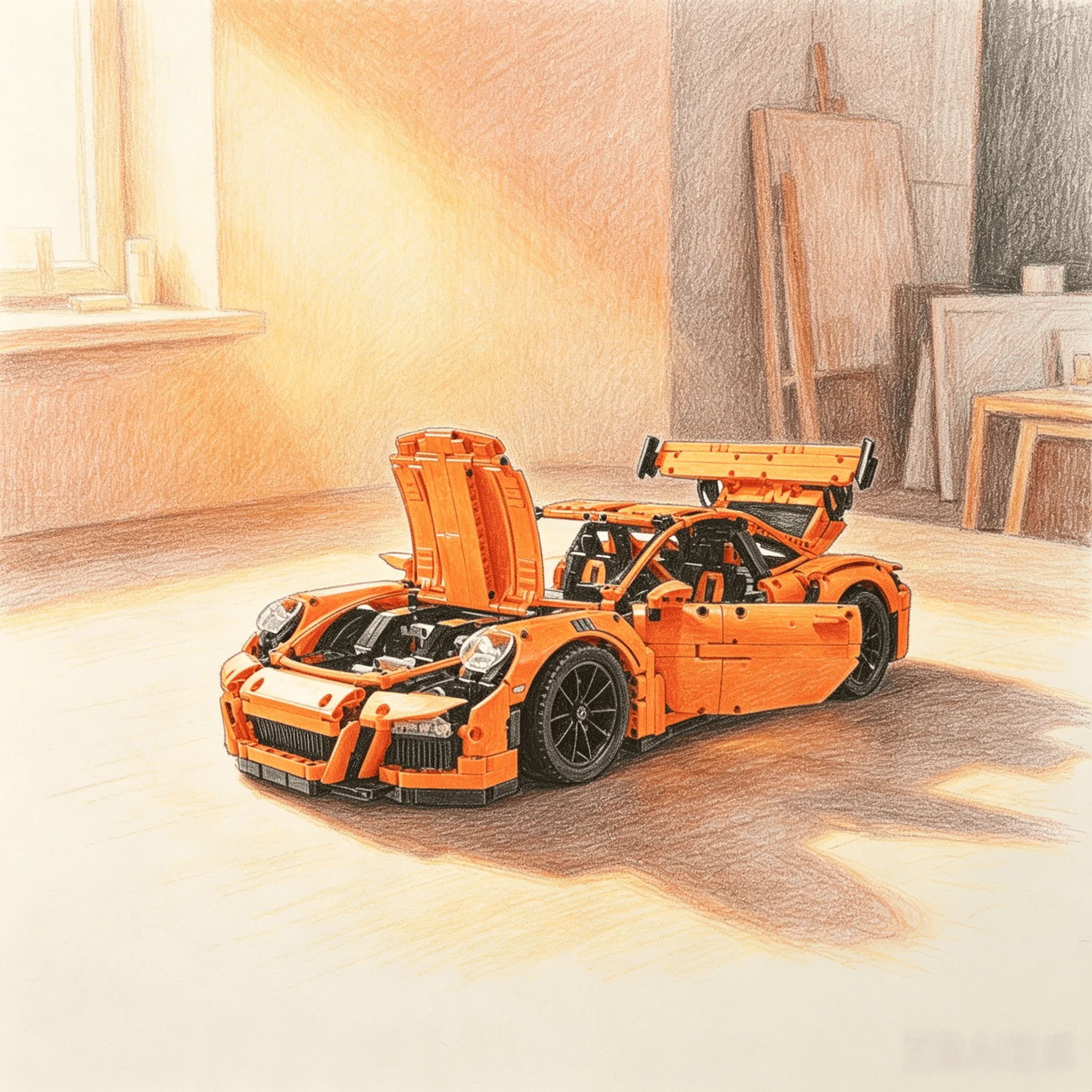 Technology model Super racing sports car orange MOC building blocks Classic model brick speed champion holiday gifts
Technology model Super racing sports car orange MOC building blocks Classic model brick speed champion holiday gifts