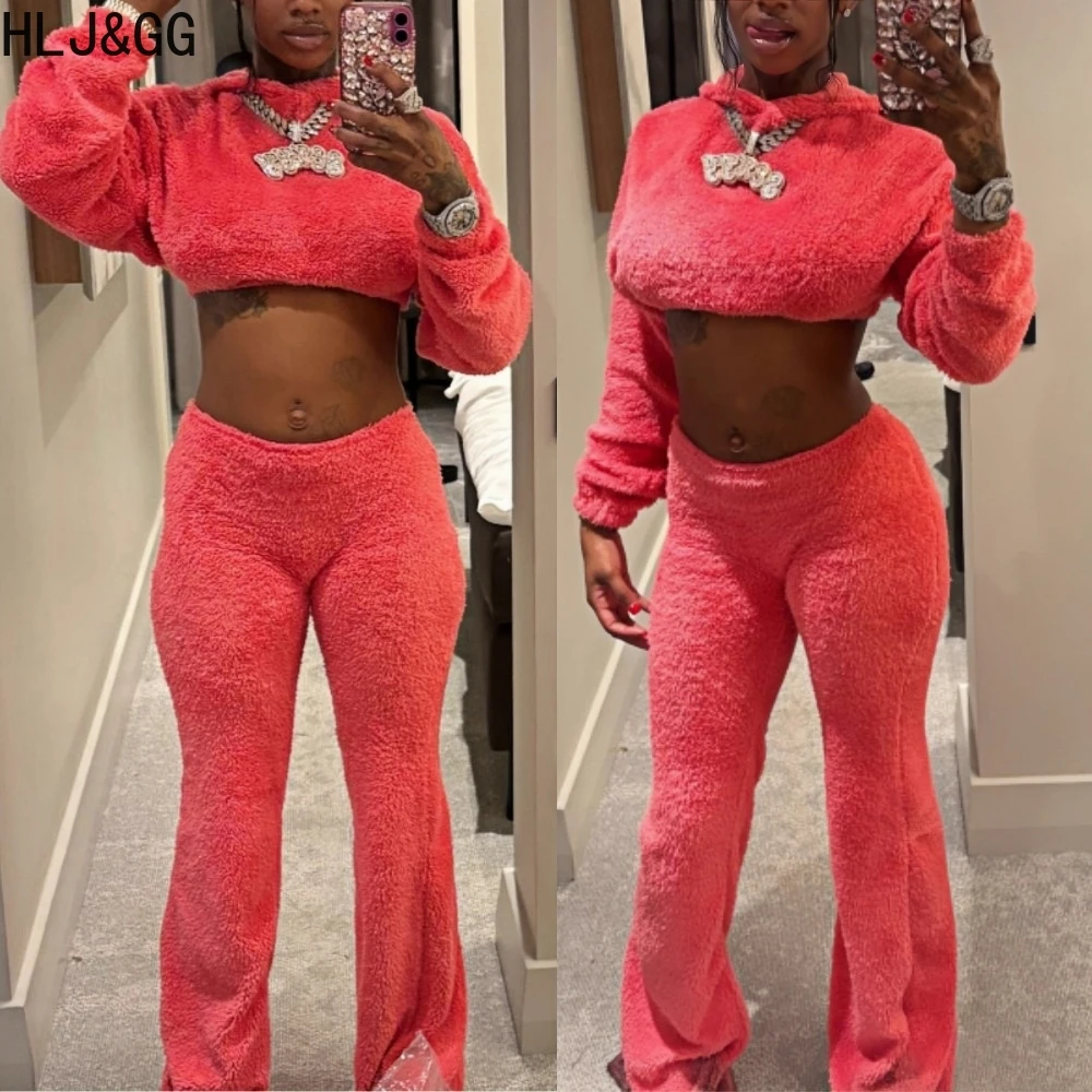 HLJ&GG Coral Pink Autumn Fleece Hooded Two Piece Sets Women Long Sleeve Crop Top+Skinny Pants Outfits Casual Solid 2pcs Outfits
HLJ&GG Coral Pink Autumn Fleece Hooded Two Piece Sets Women Long Sleeve Crop Top+Skinny Pants Outfits Casual Solid 2pcs Outfits